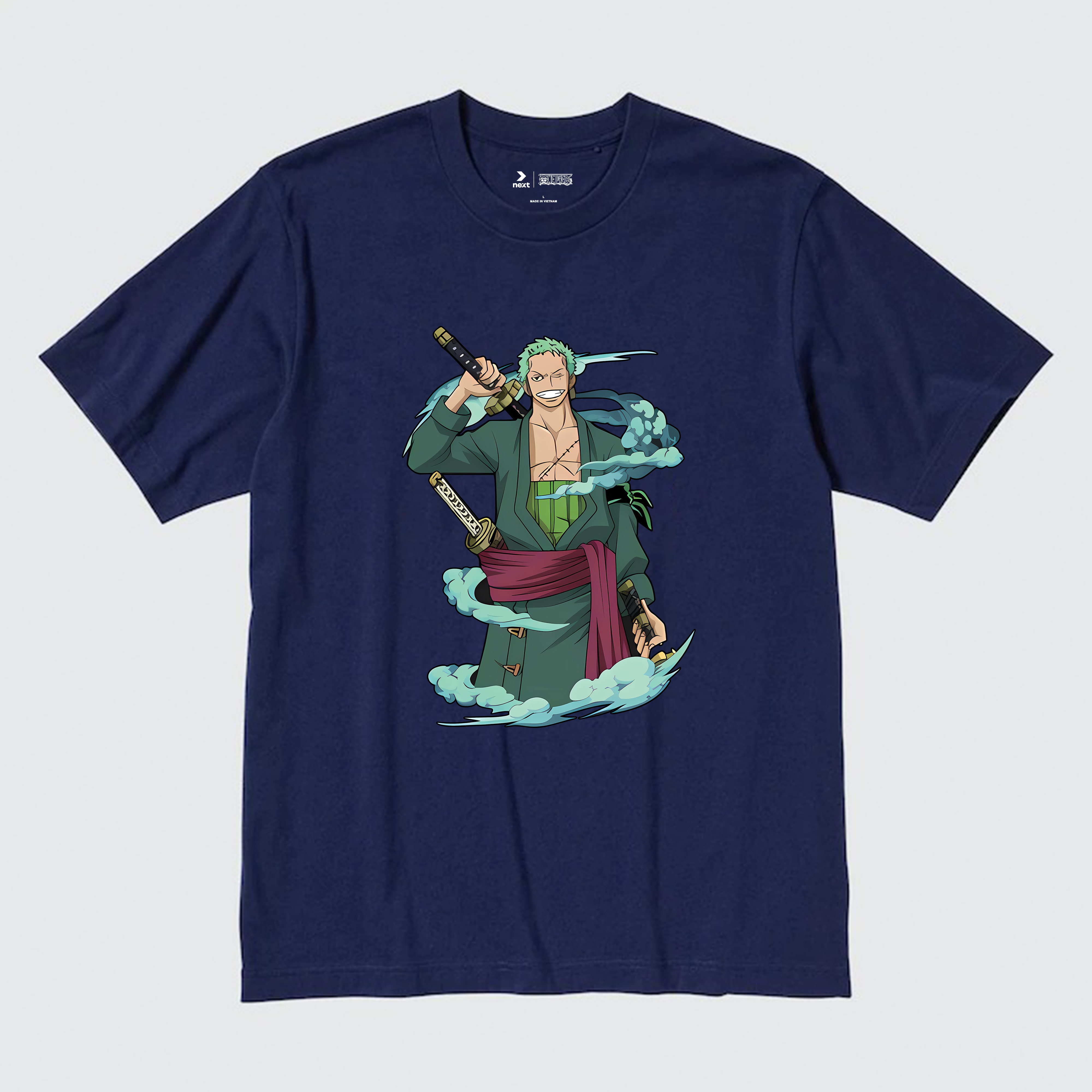 ONE PIECE ZORO RORONOA T-SHIRT / NAVY