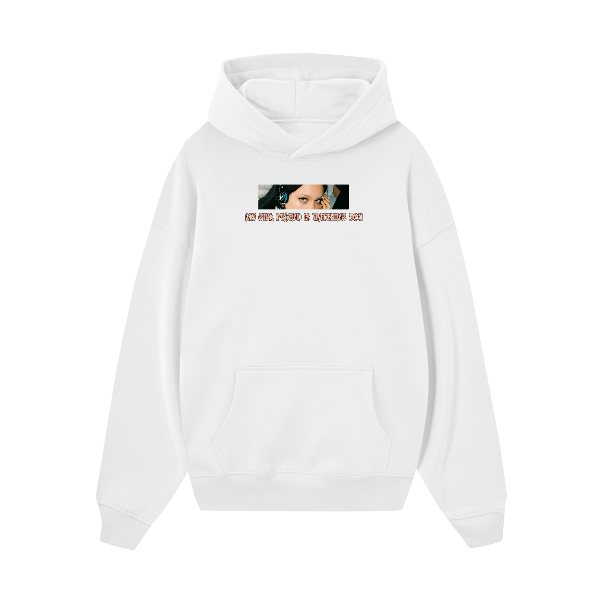 Custom Couple My BoyfriendGirlfriend Is Watching You Hoodie