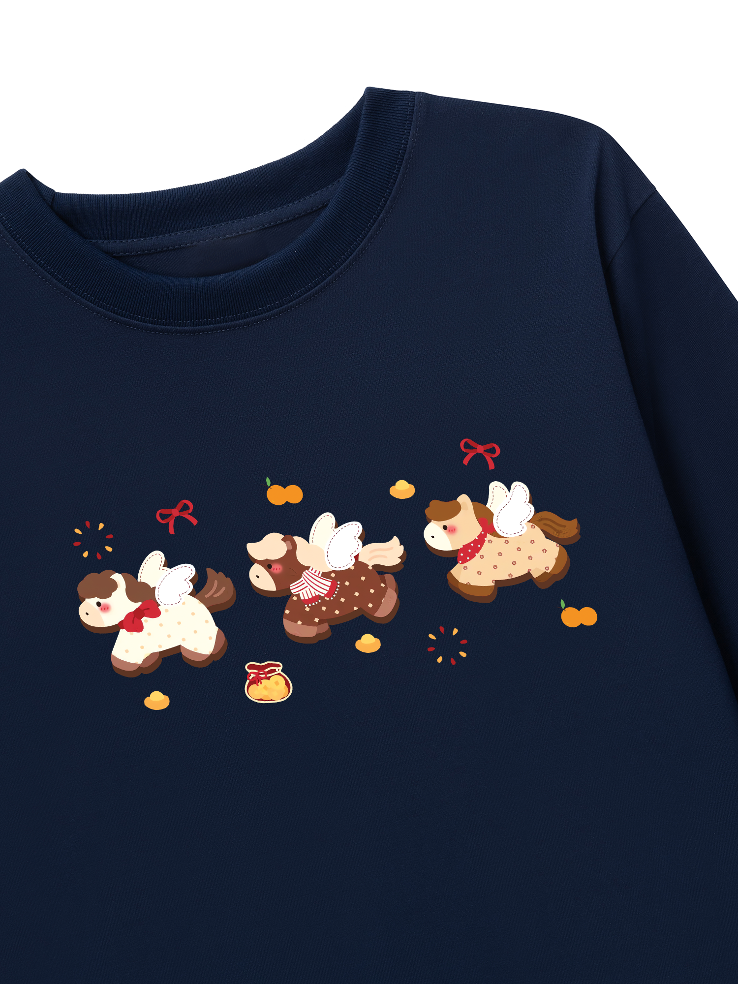 Áo Thun Dài Tay Tết Bính Ngọ  3 Bé Ngựa