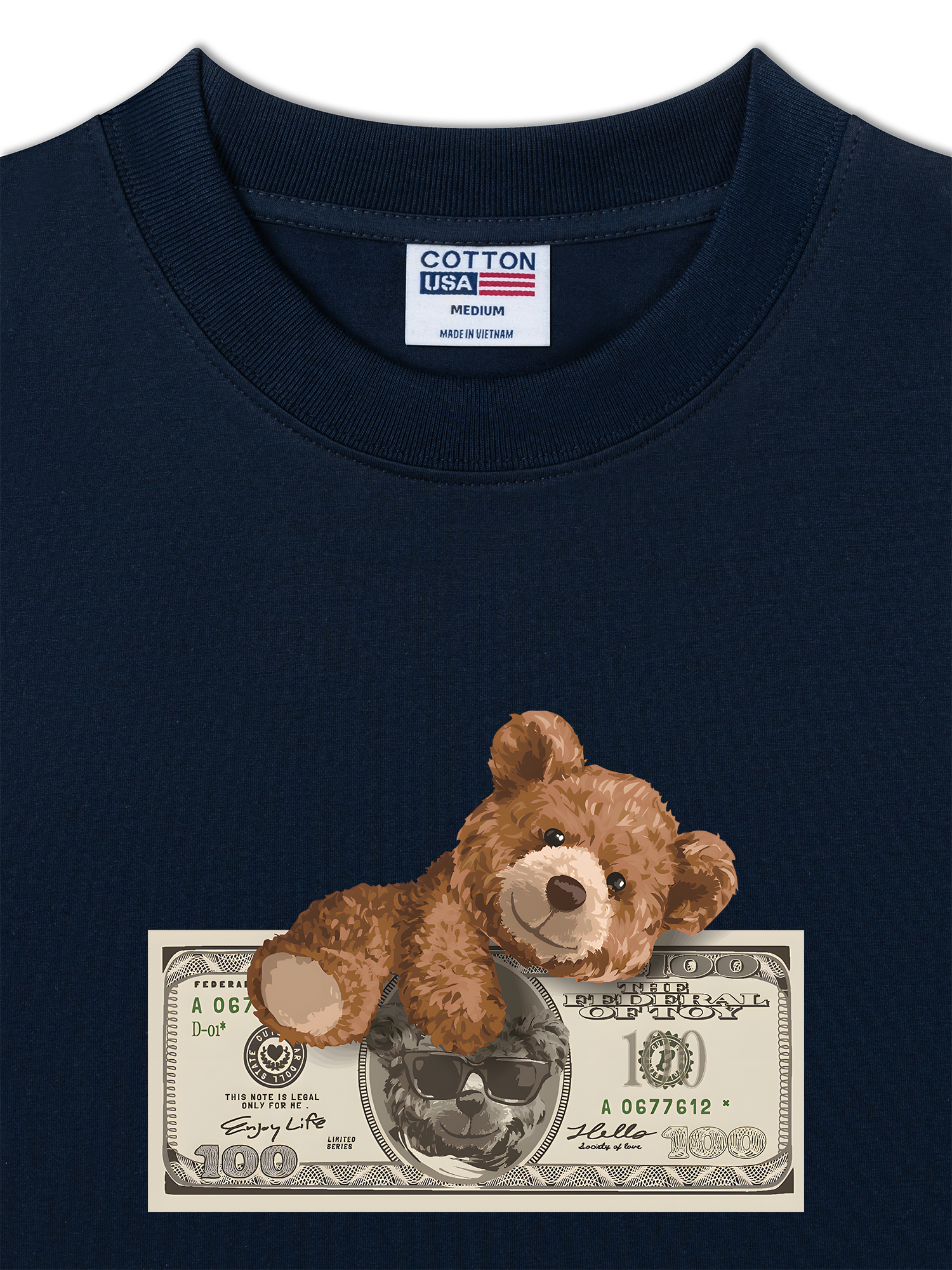 Áo Thun Relaxed Fit Money Teddy Dollar