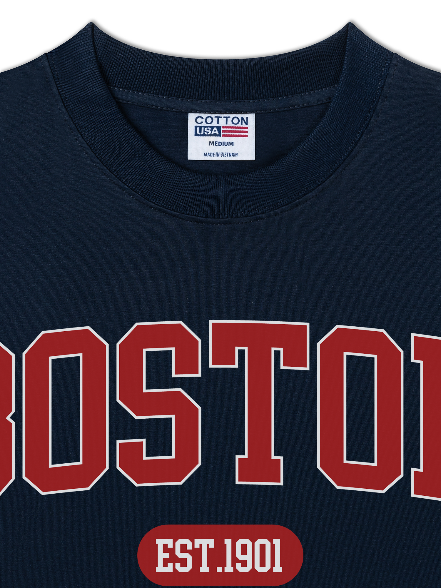 Áo Thun Relaxed Fit Baseball Collage Boston