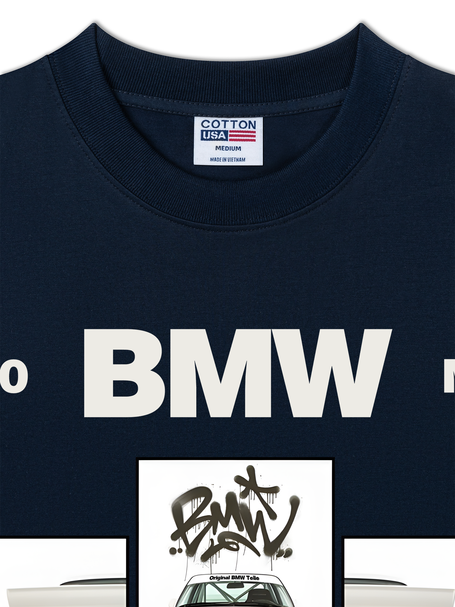 Áo Thun Relaxed Fit BMW E30 M3 White