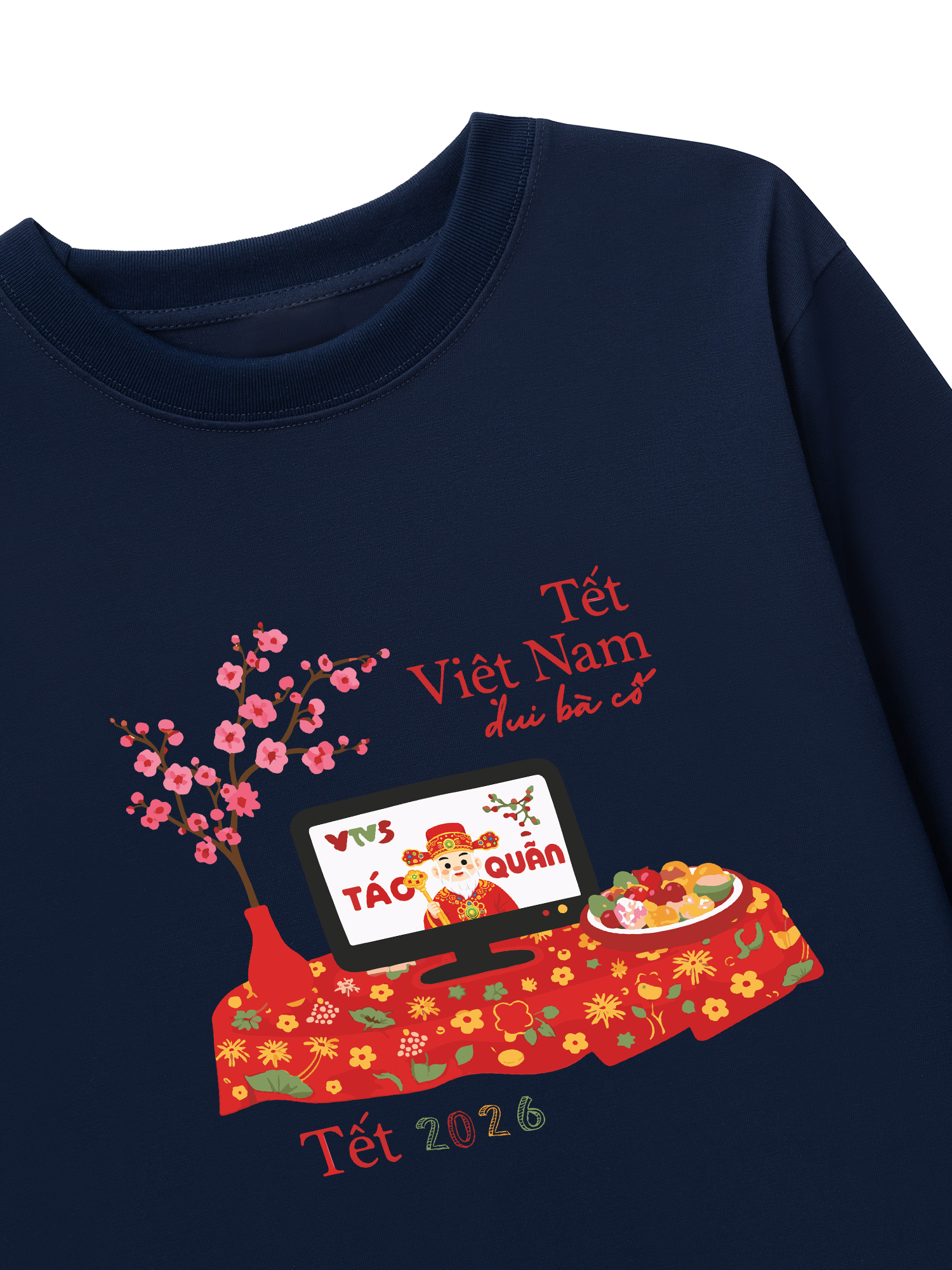 Áo Thun Dài Tay Tết Việt Nam - Xem Táo Quân