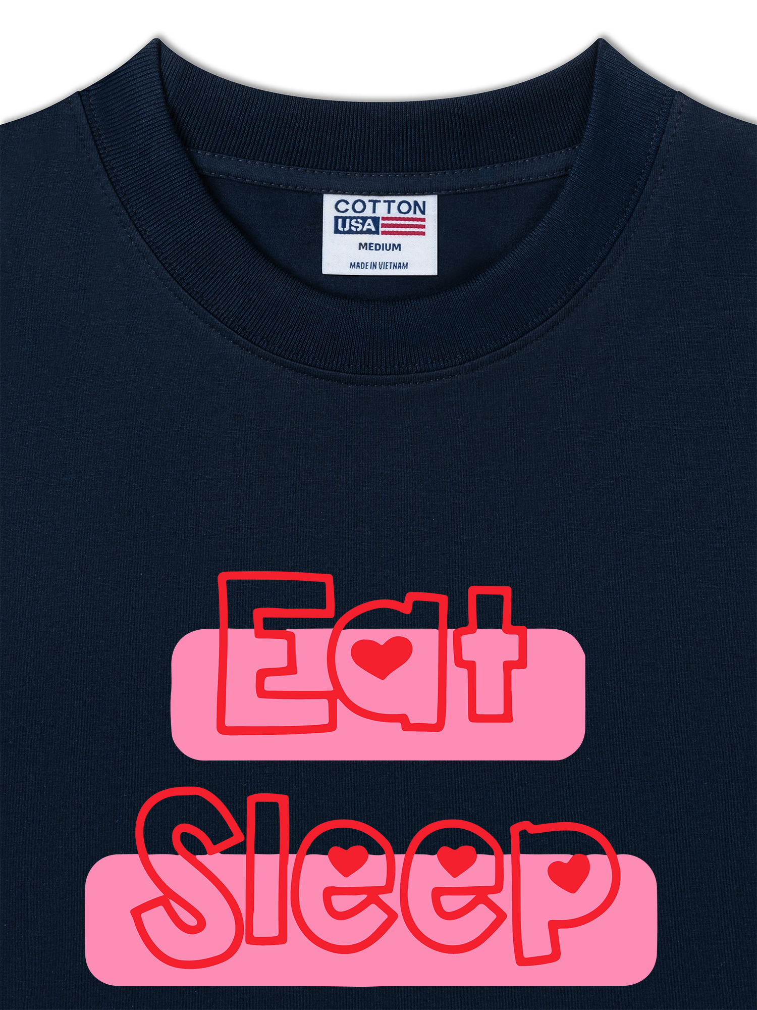 Áo Thun Relaxed Fit Eat Sleep Be Cute