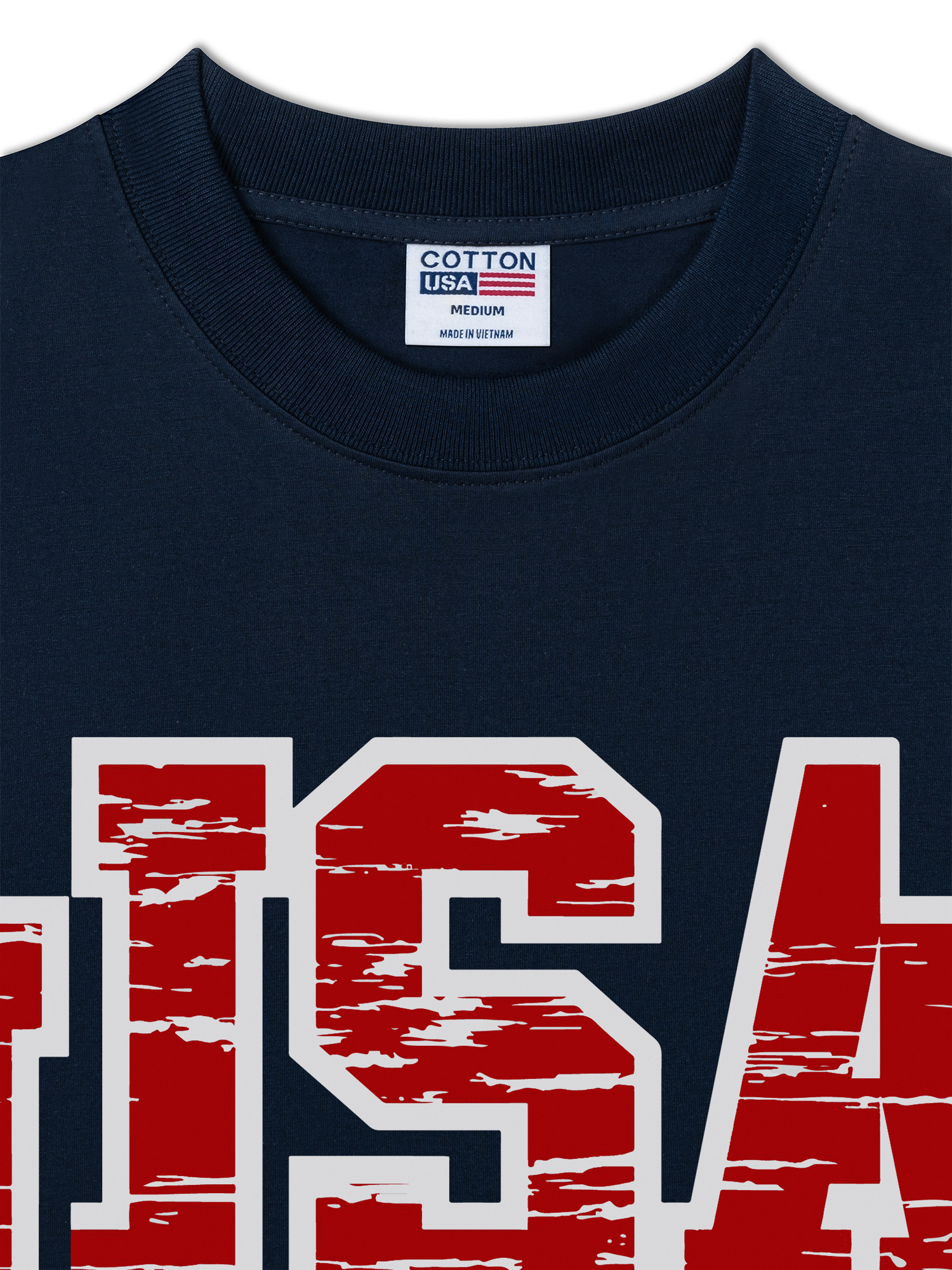 Áo Thun Relaxed Fit USA Scratched Typo