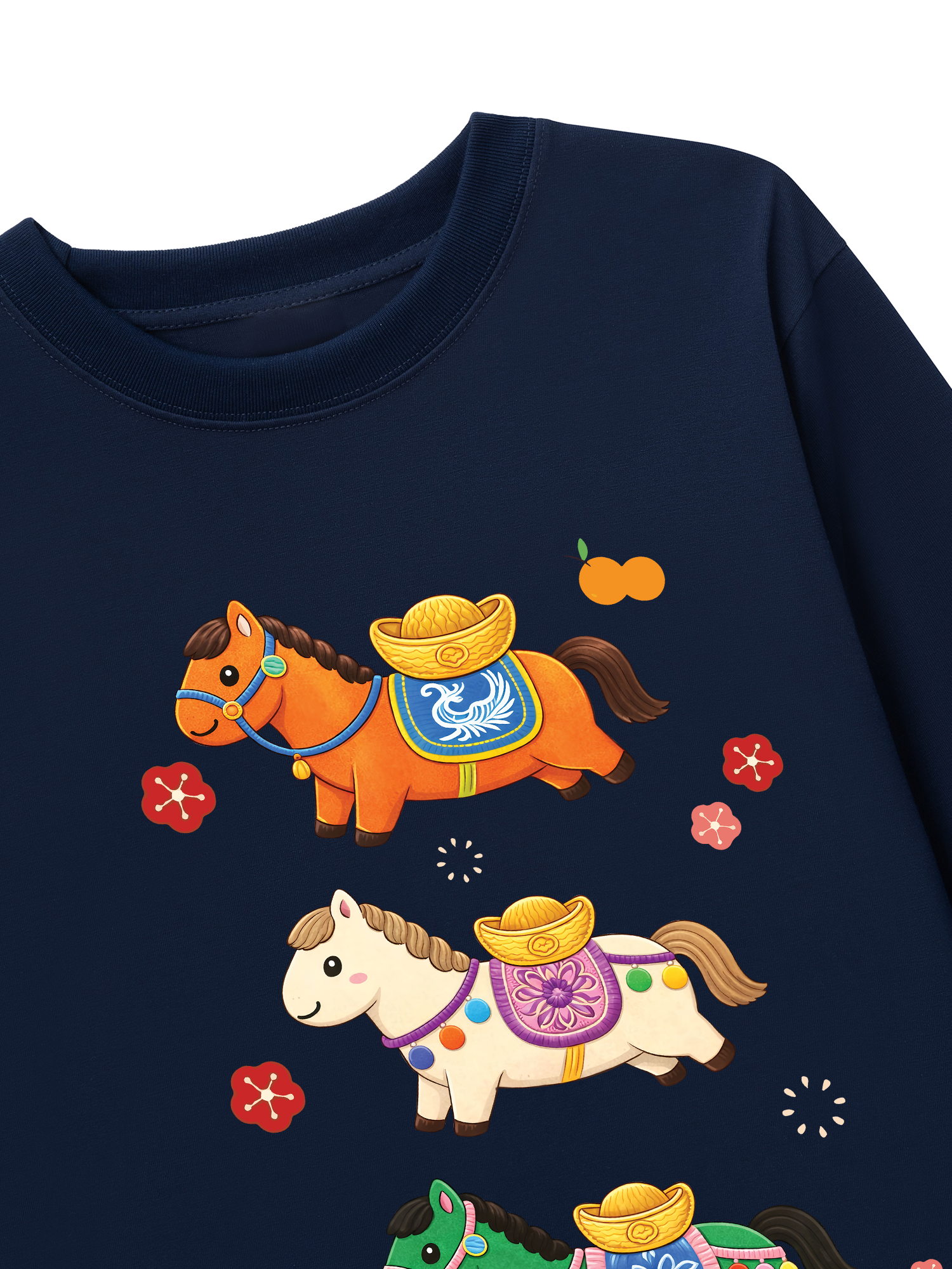 Áo Thun Dài Tay Tết Bính Ngọ 3 Chú Ngựa