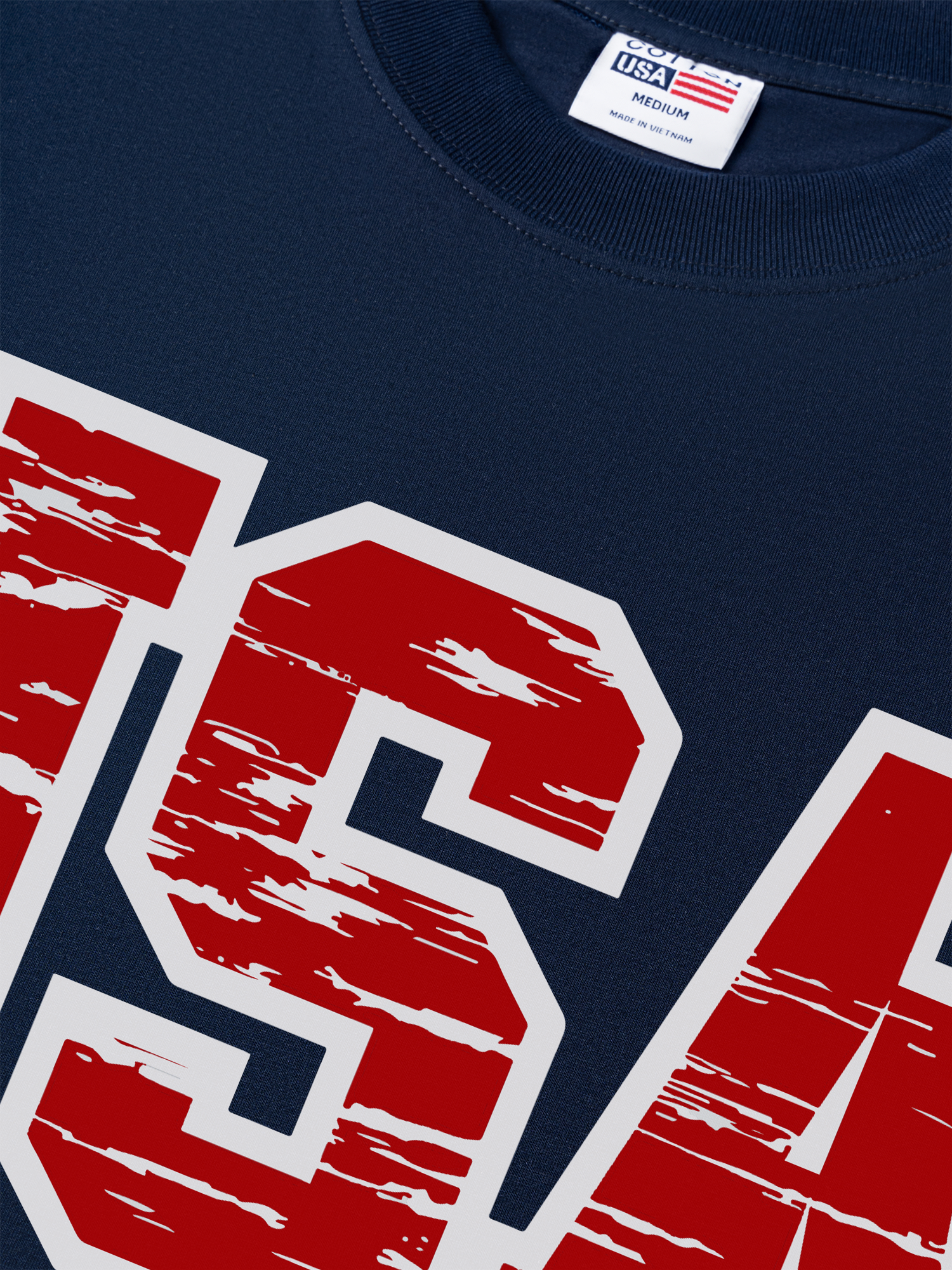 Áo Thun Relaxed Fit USA Scratched Typo