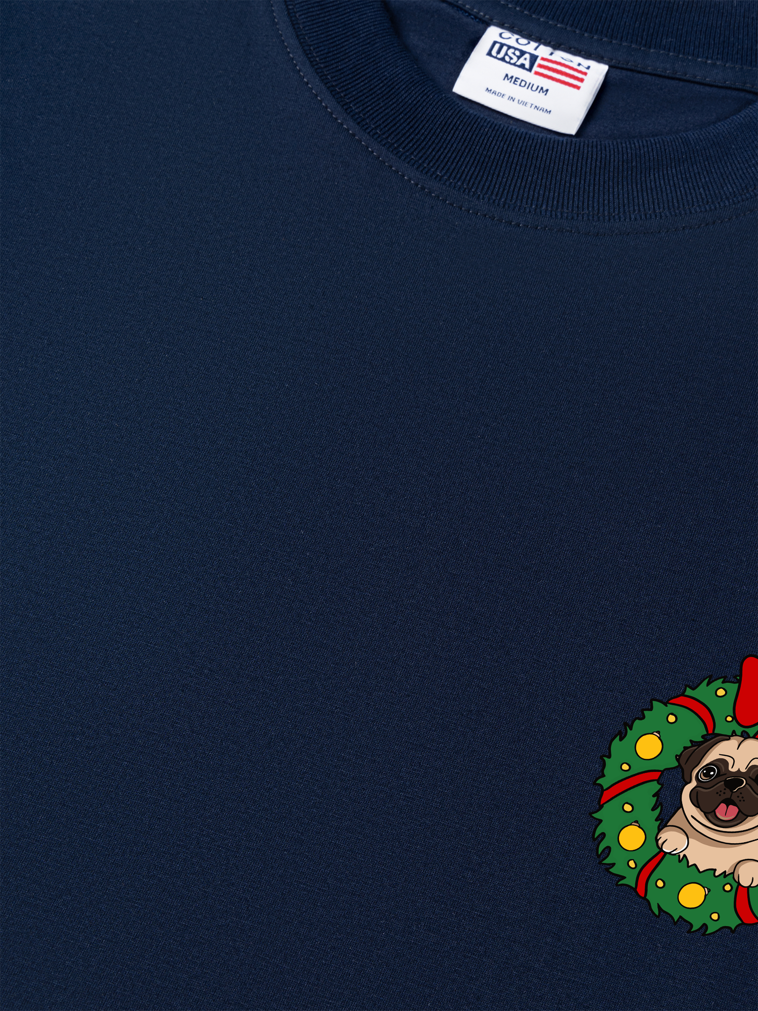 Áo Thun Relaxed Fit Pug In A Wreath