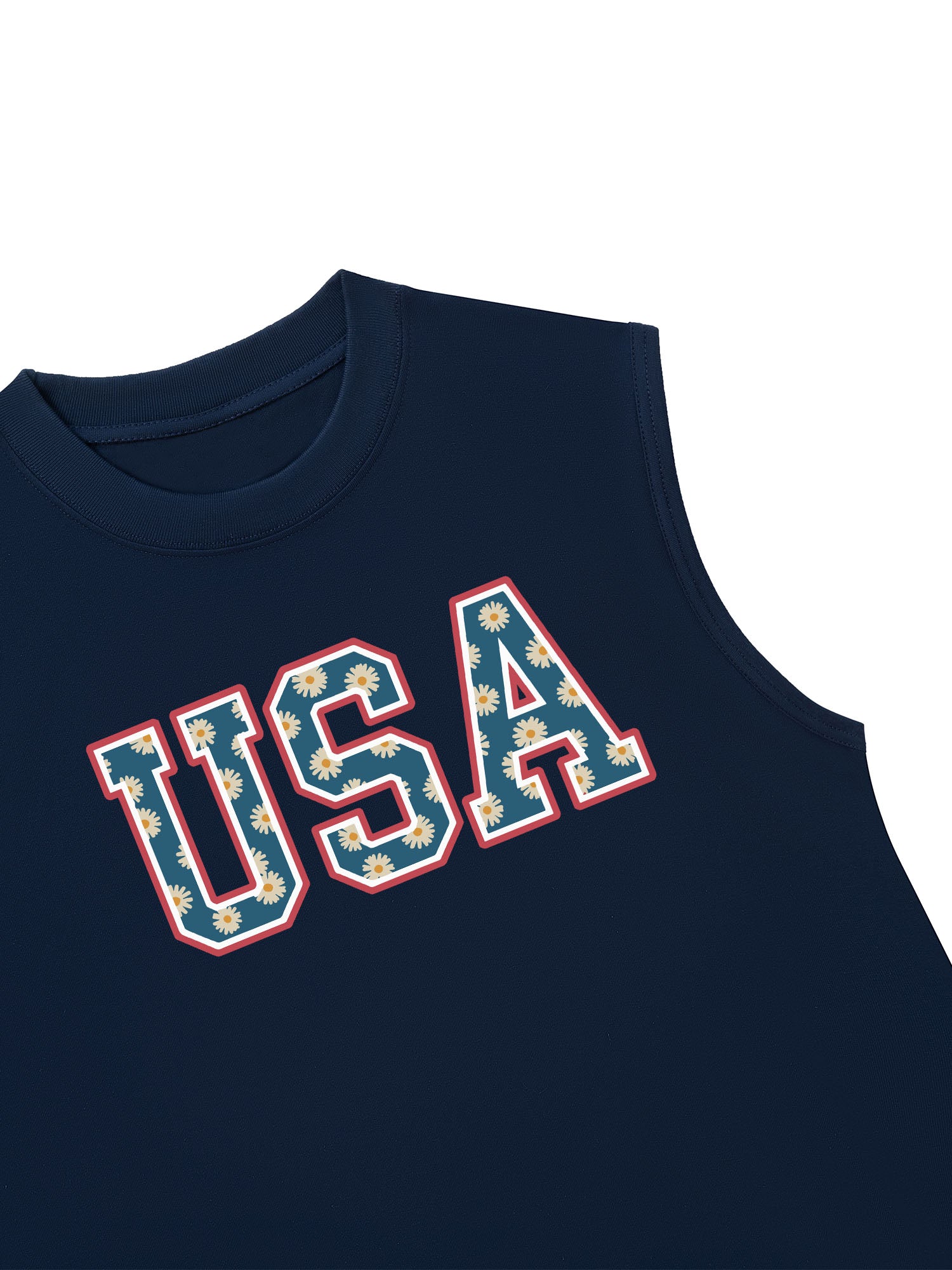 Áo Ba Lỗ Relaxed Fit USA Daisy Season