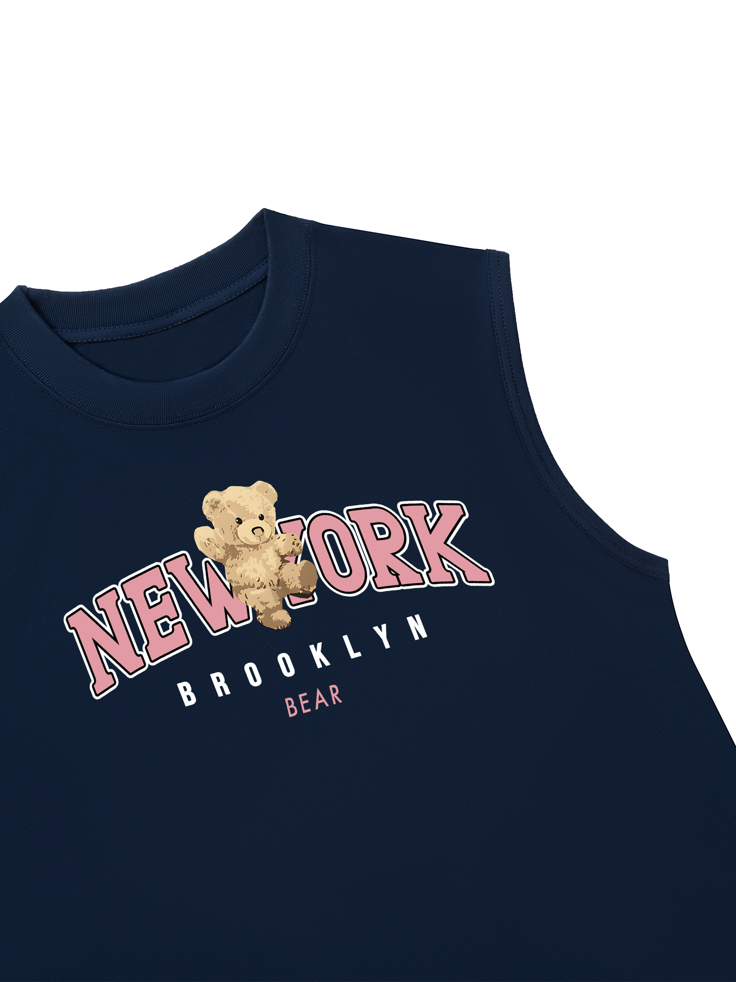 Áo Ba Lỗ Relaxed Fit City Pink New York Bear