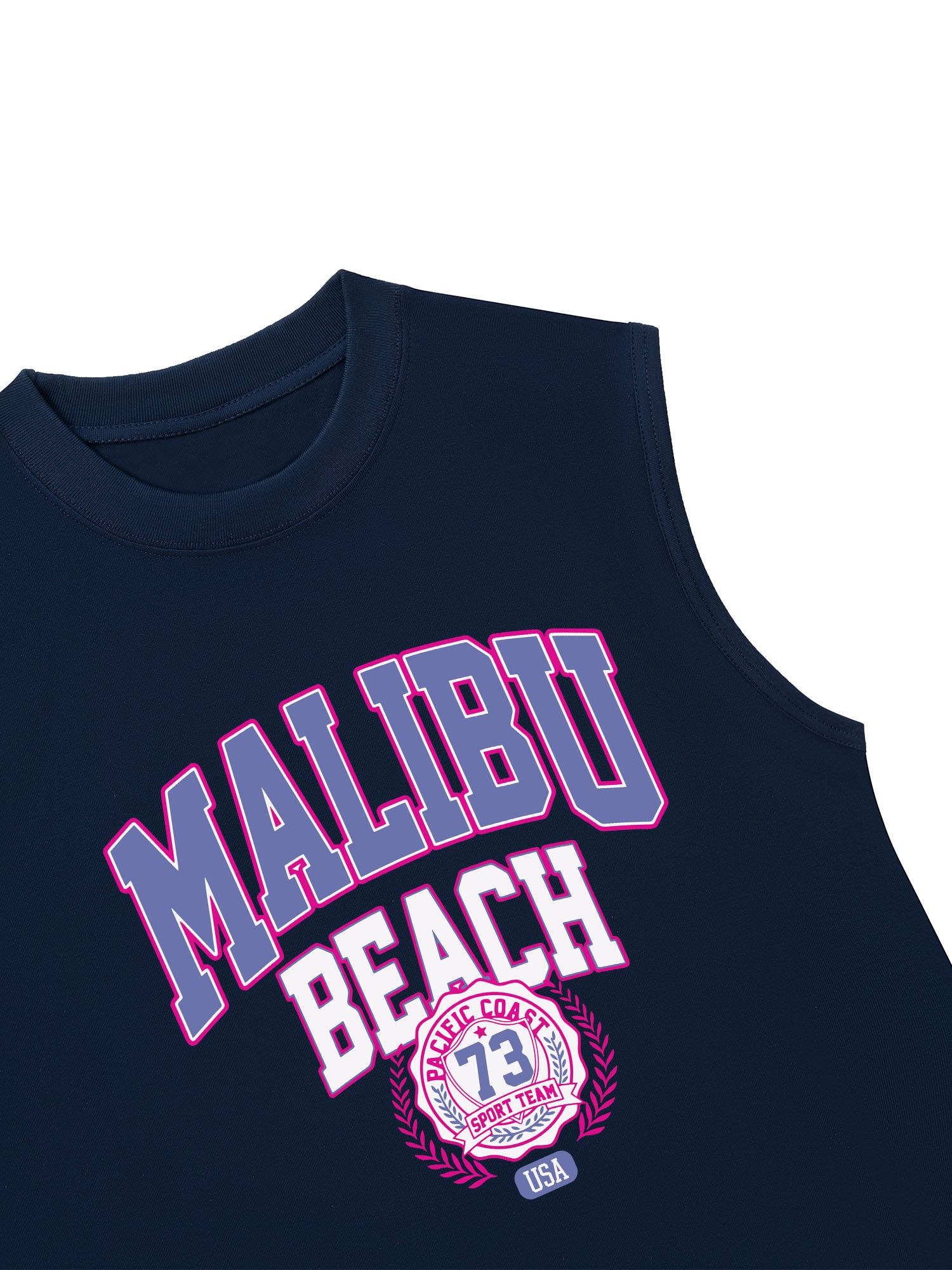Áo Ba Lỗ Relaxed Fit USA Malibu Beach Retro