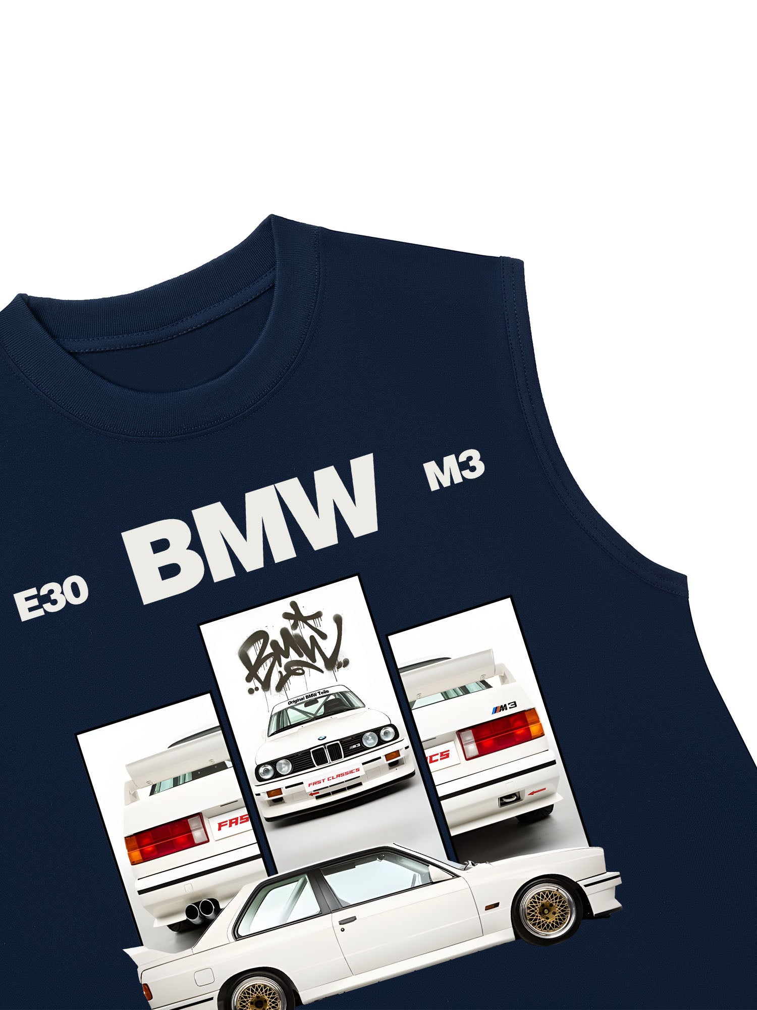 Áo Ba Lỗ Relaxed Fit BMW E30 M3 White