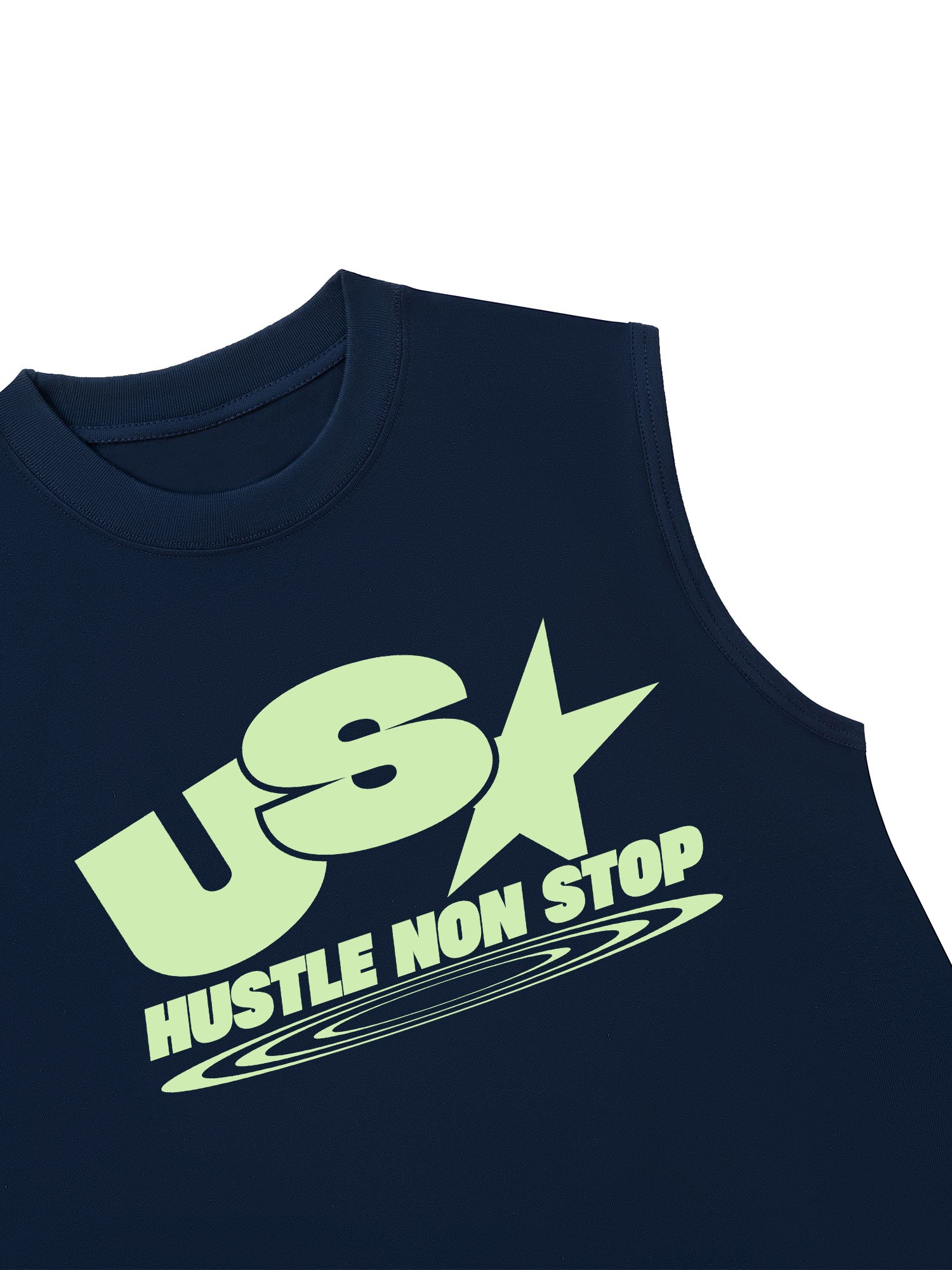 Áo Ba Lỗ Relaxed Fit USA Hustle Non Stop
