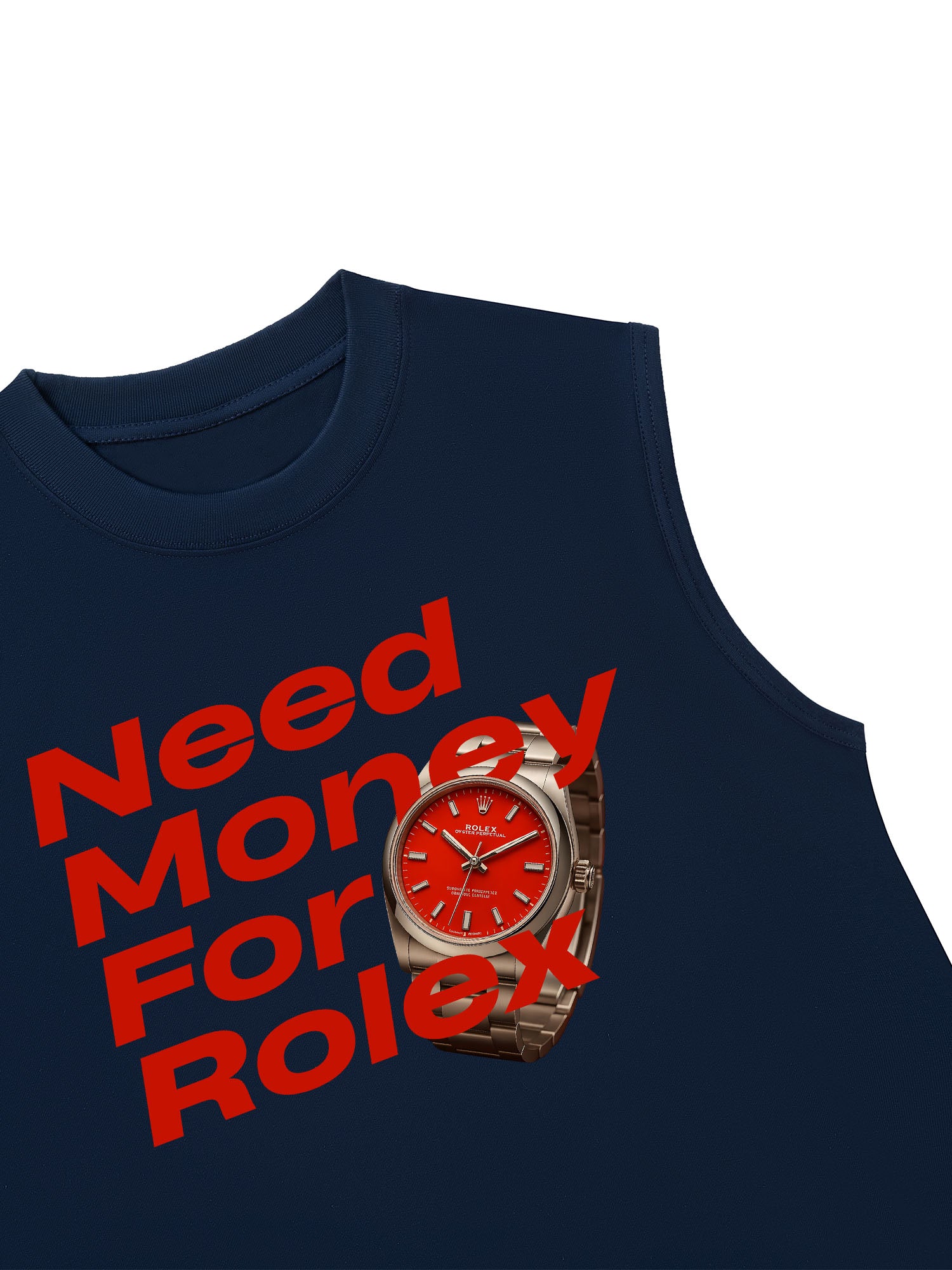 Áo Ba Lỗ Relaxed Fit Watch Need Money For Rolex