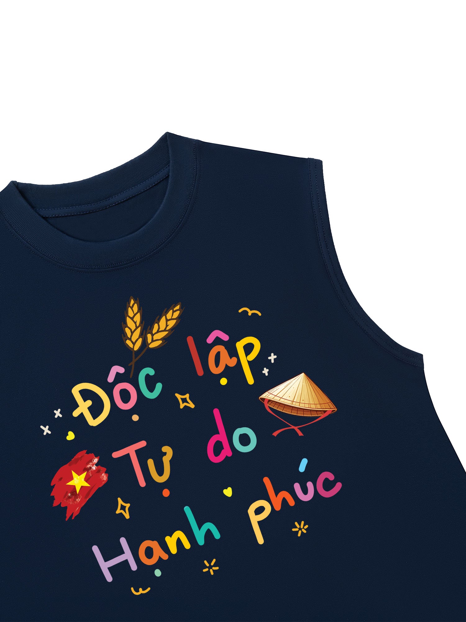 Áo Ba Lỗ Relaxed Fit Độc Lập - Tự Do - Hạnh Phúc