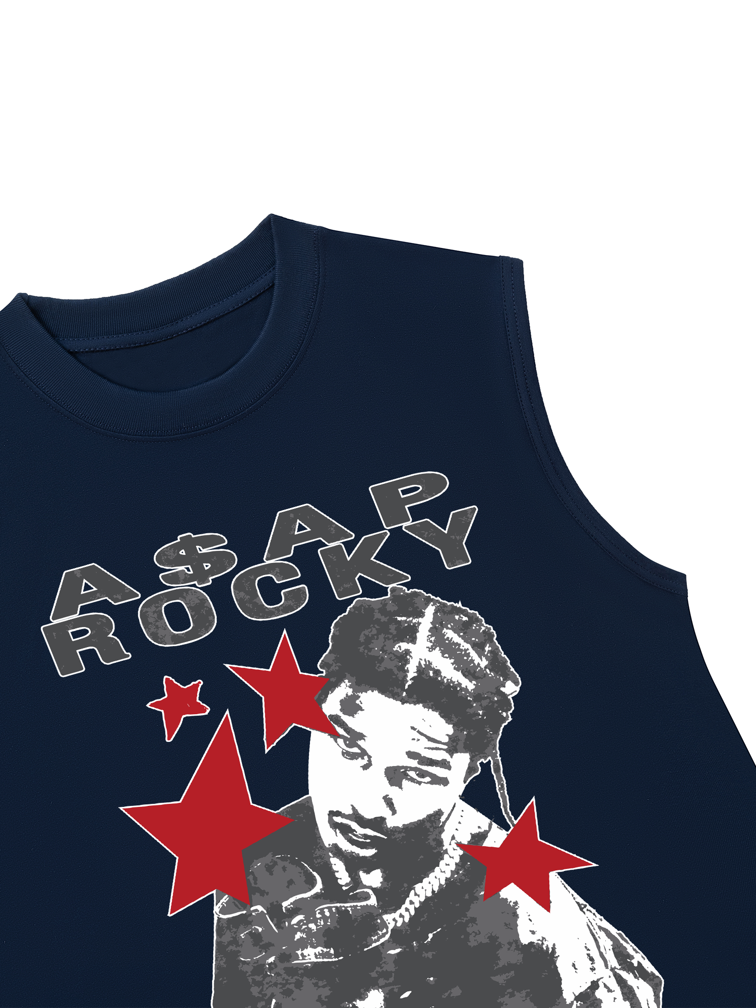 Áo Ba Lỗ Relaxed Fit Rapper Asap Rocky Vintage