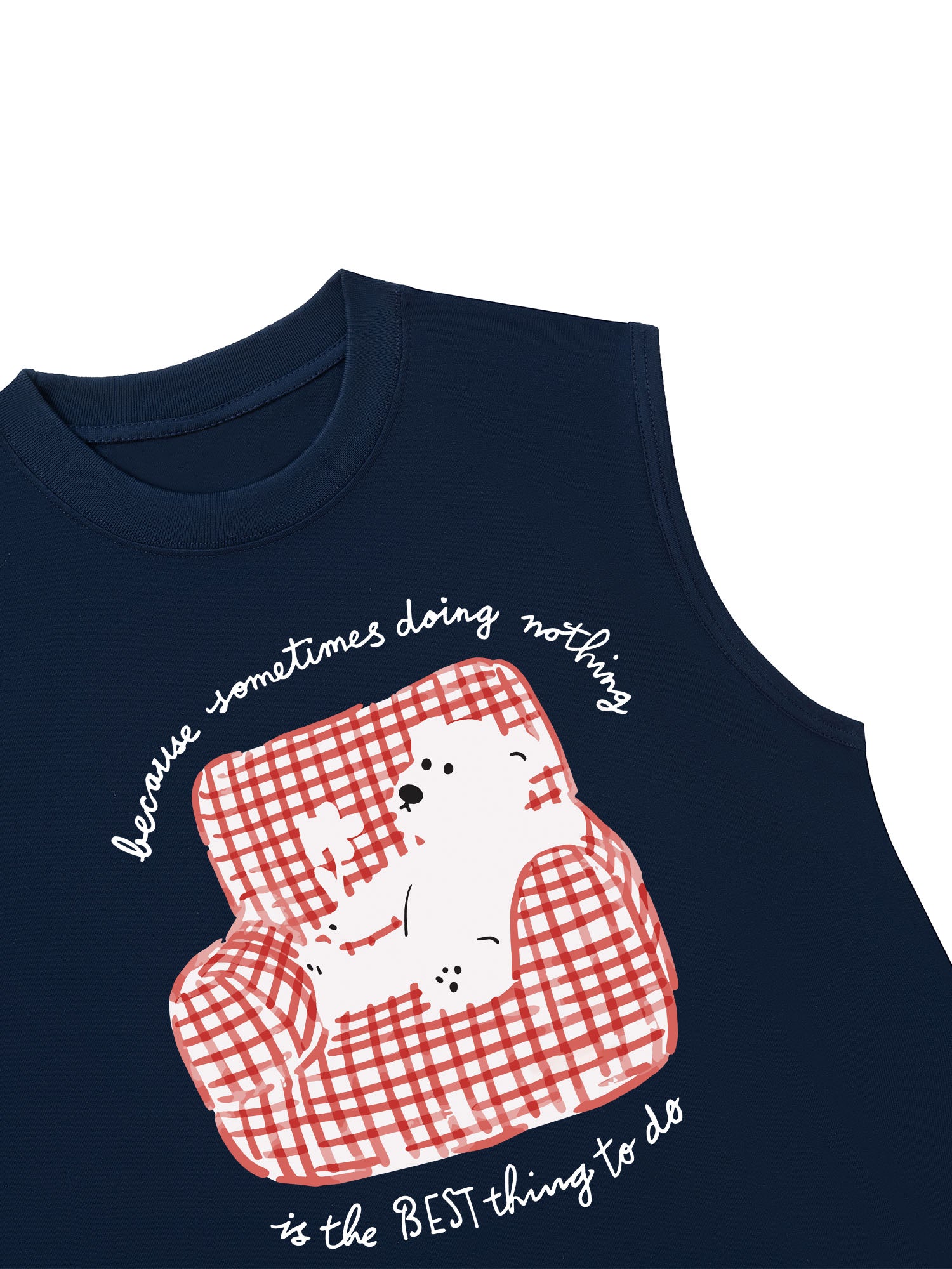 Áo Ba Lỗ Relaxed Fit Chill Bear At Home