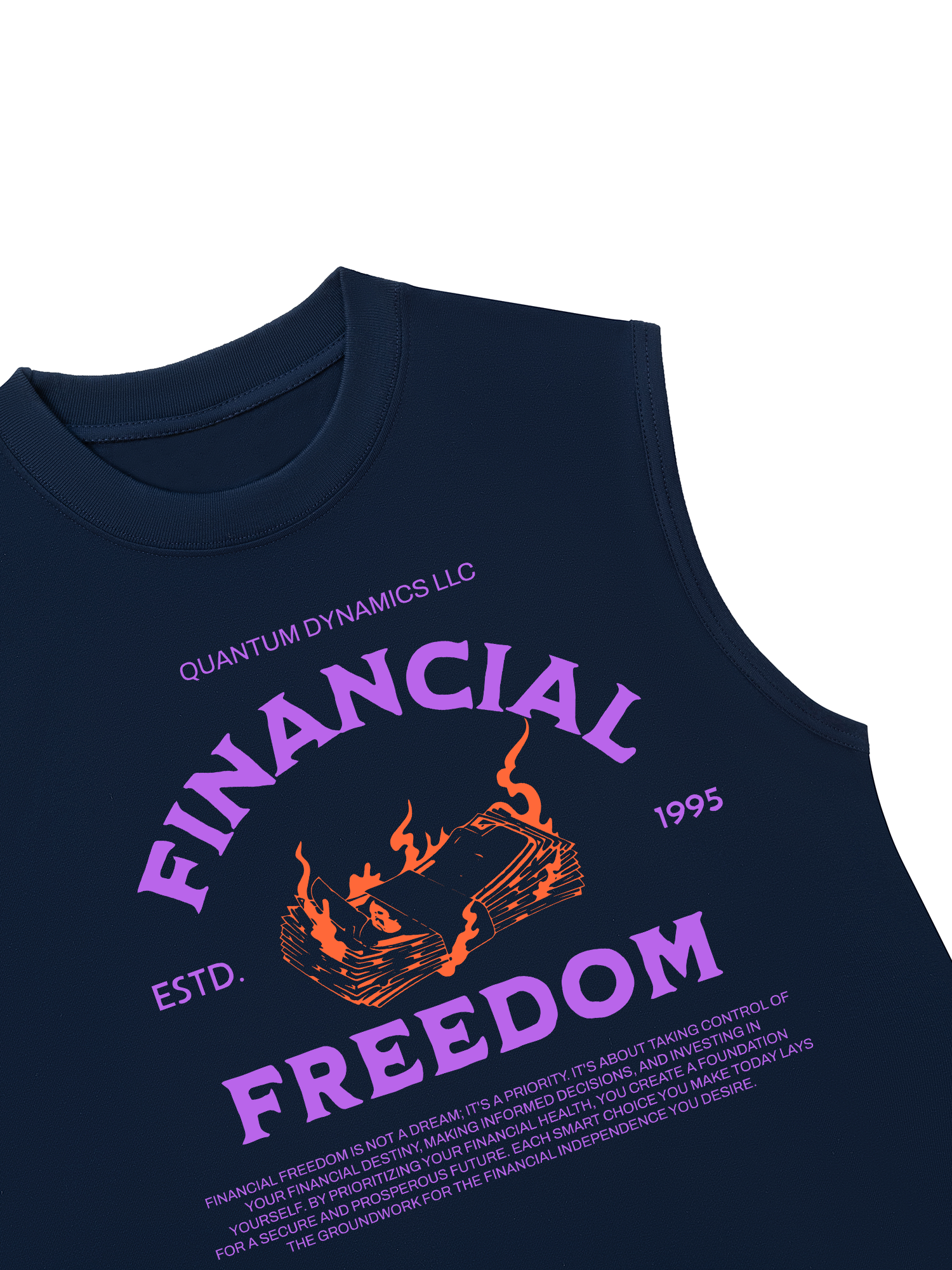 Áo Ba Lỗ Relaxed Fit Money Financial Freedom