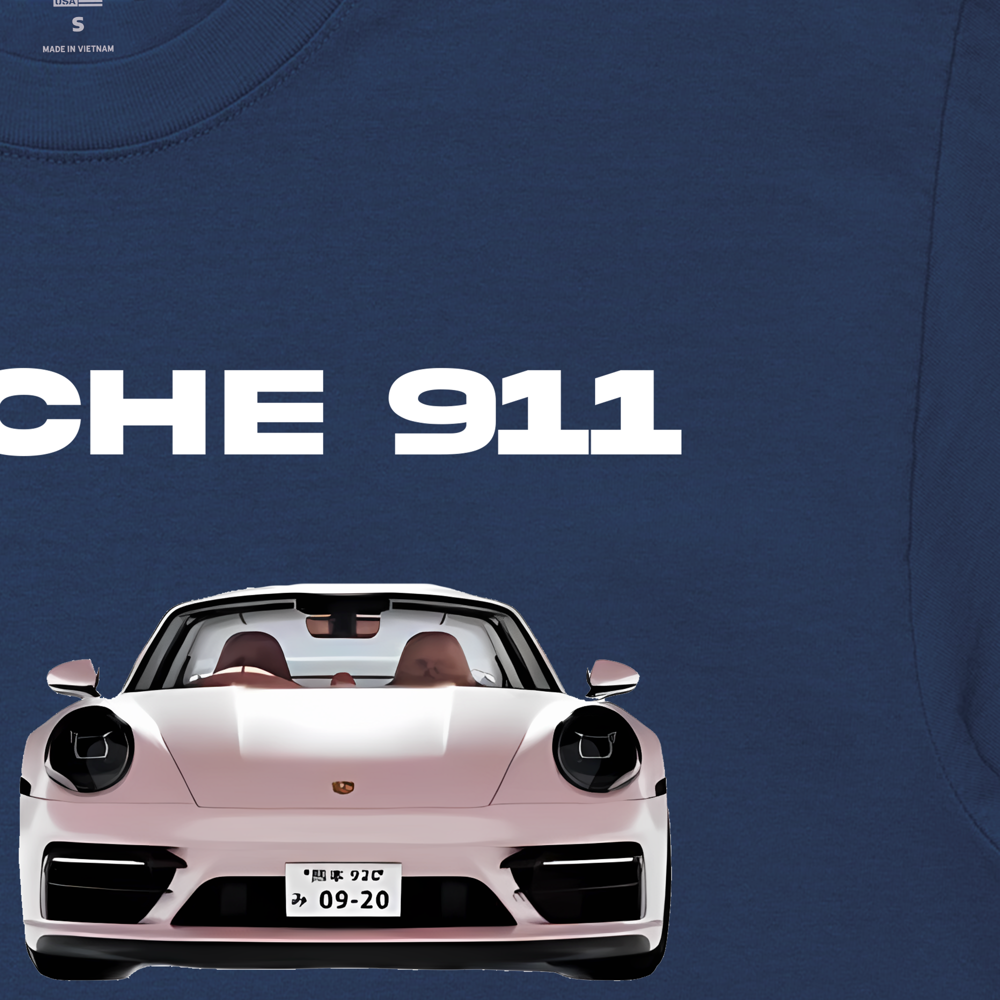 Áo Thun Oversize Porsche 911 Pear Pink