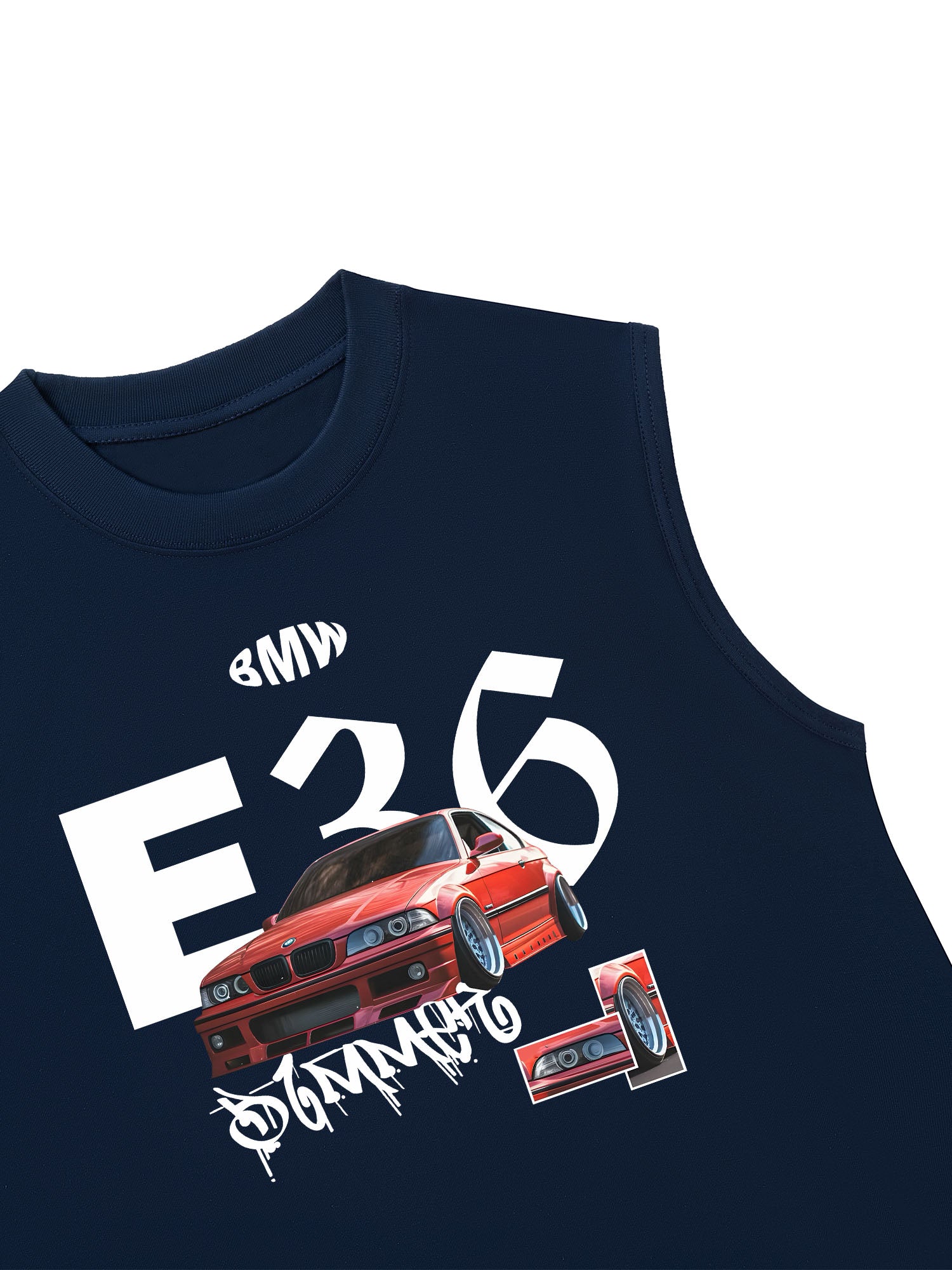 Áo Ba Lỗ Relaxed Fit BMW E36 Crimson