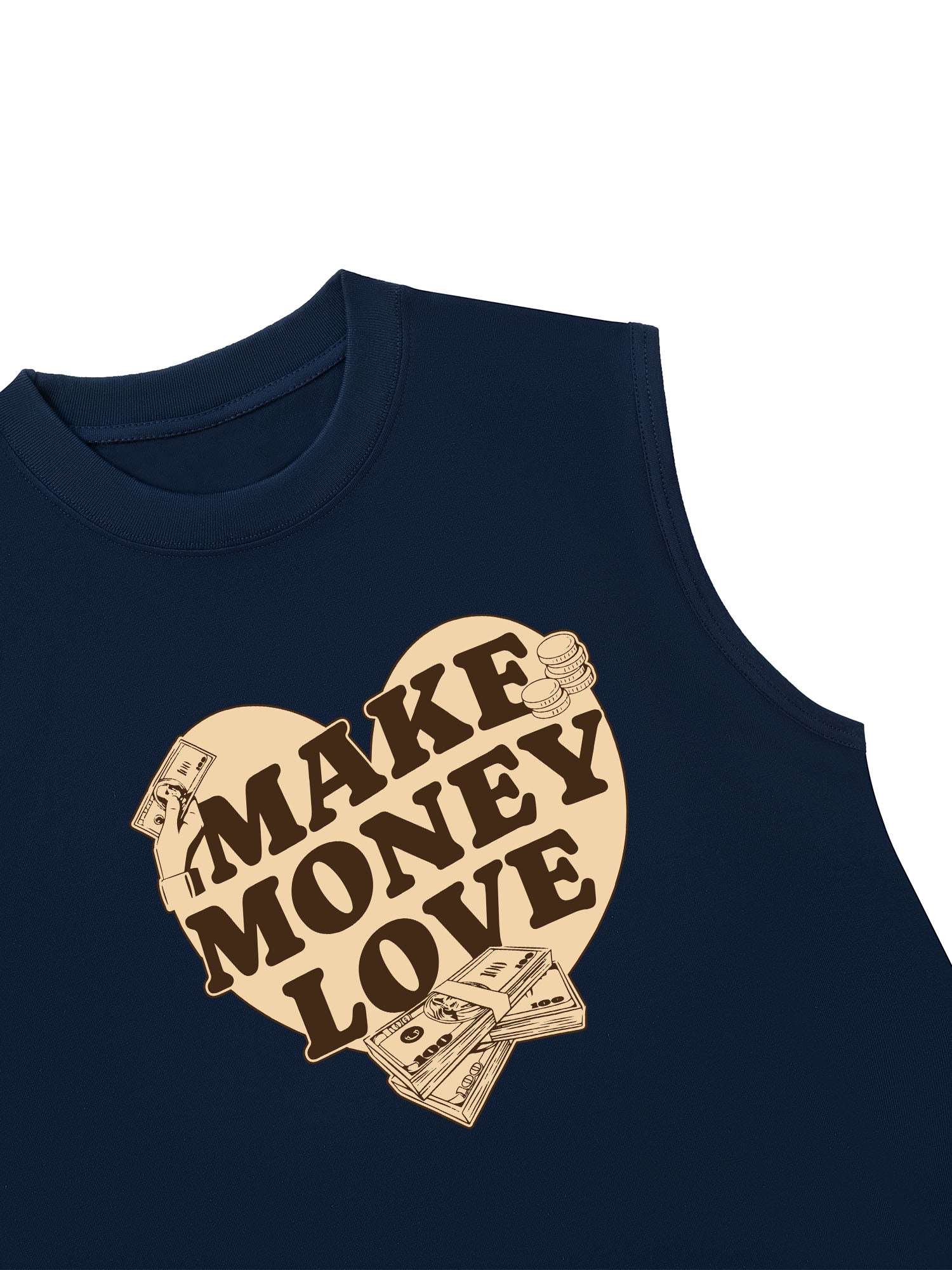 Áo Ba Lỗ Relaxed Fit Money Make Money Love