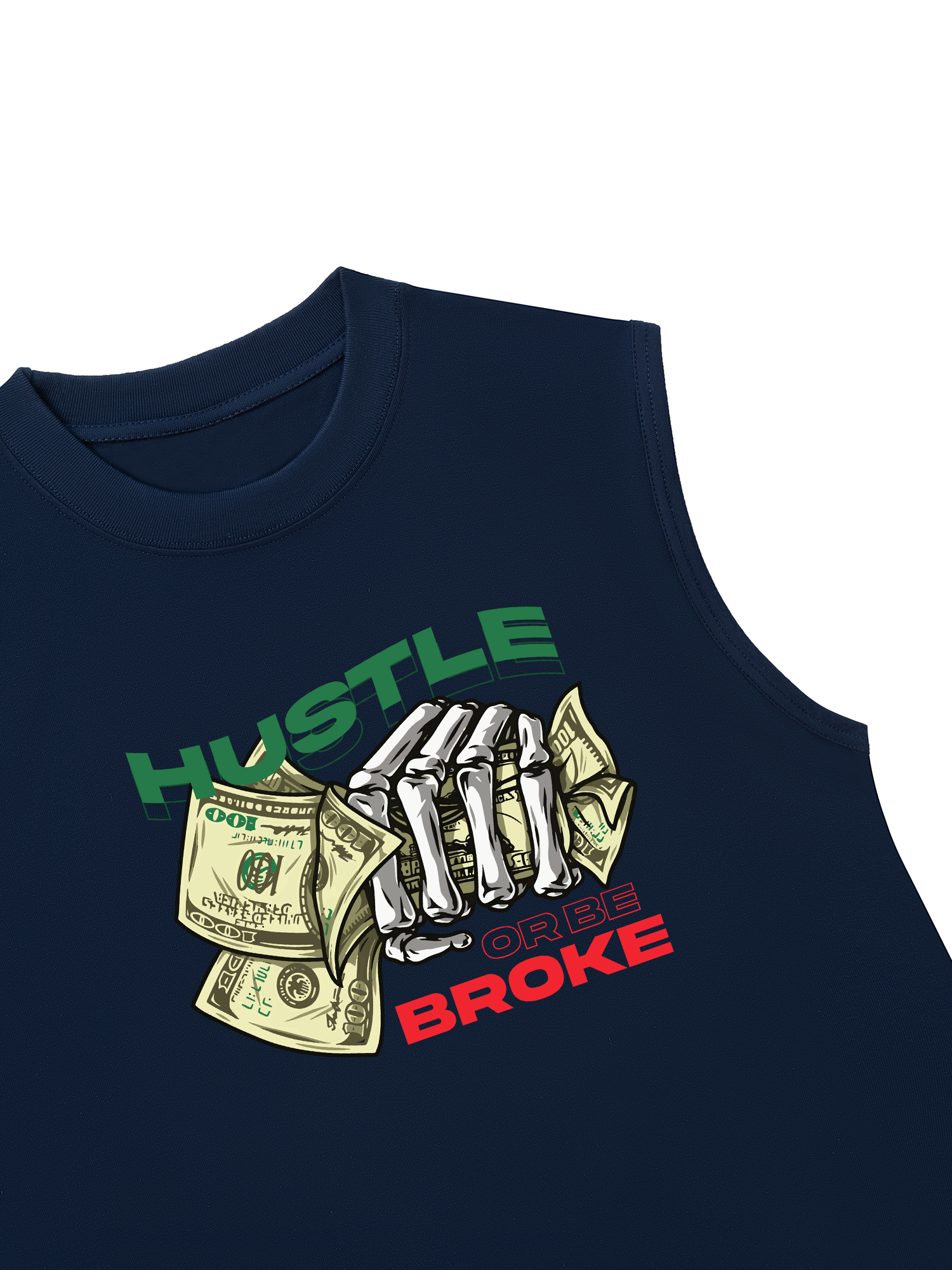 Áo Ba Lỗ Relaxed Fit Money Hustle Or Be Broke