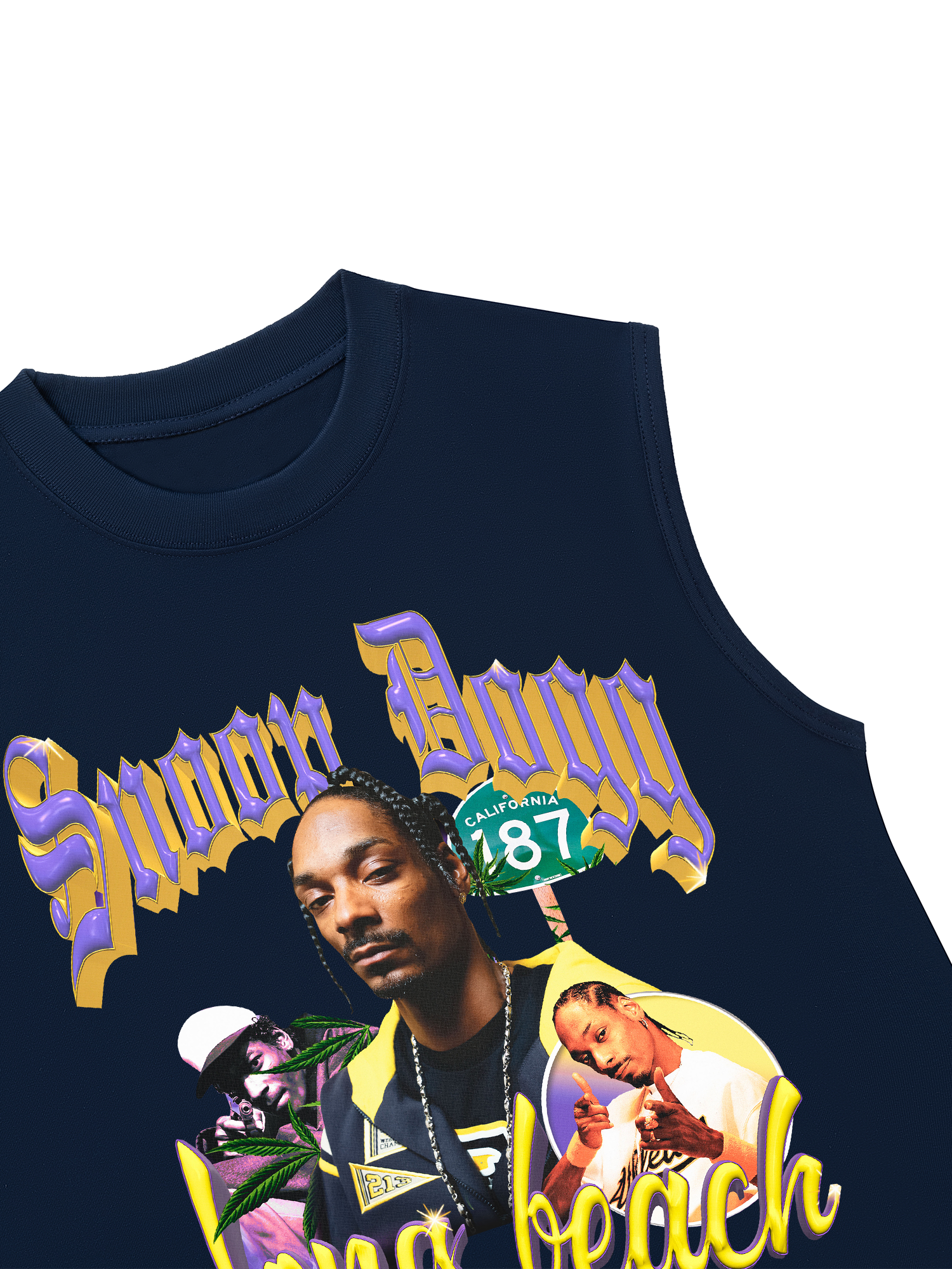 Áo Ba Lỗ Relaxed Fit Rapper Snoop Dogg 187 Cali