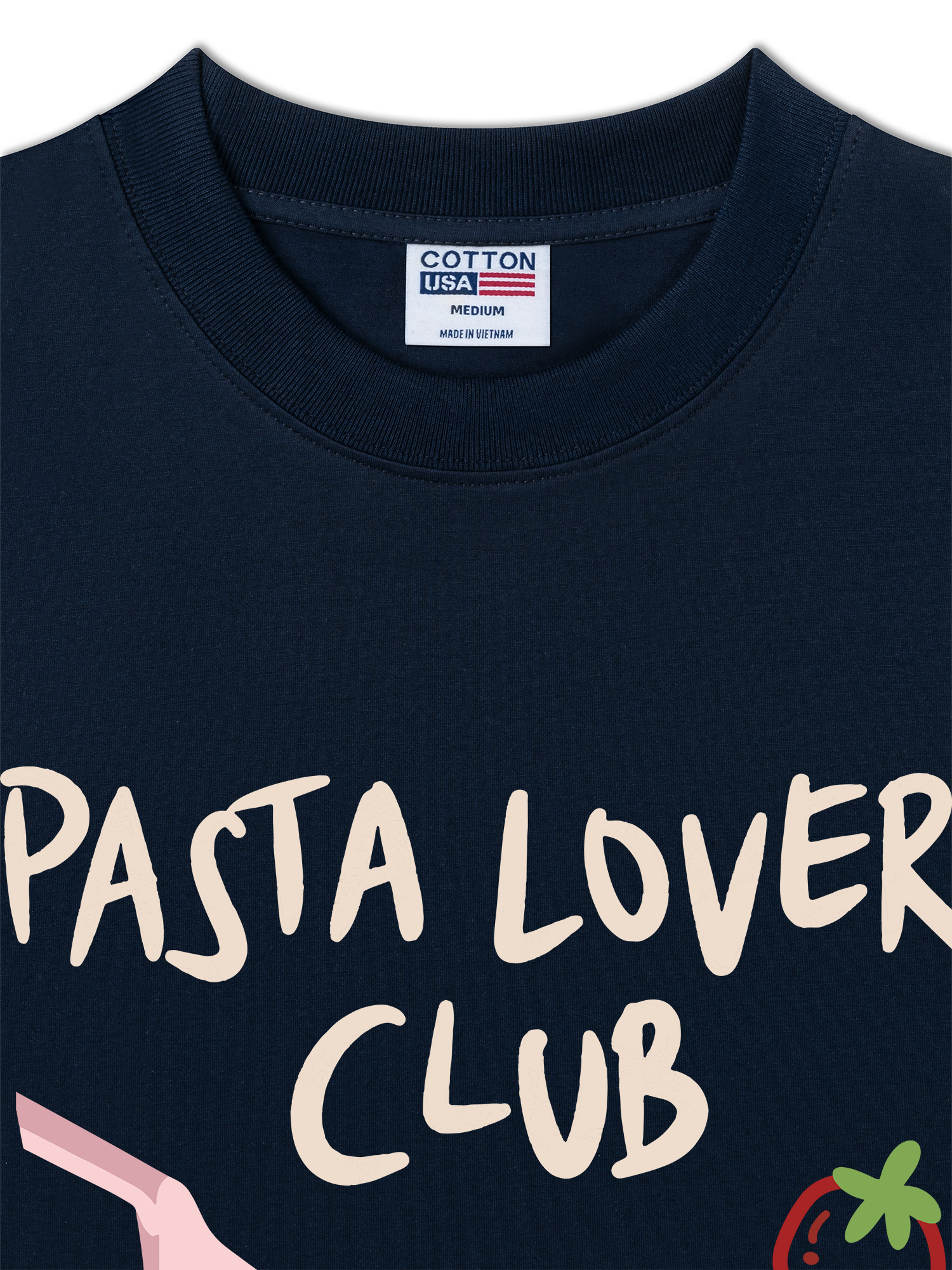 Áo Thun Relaxed Fit Yummy Mood Cute Pasta Lover Club