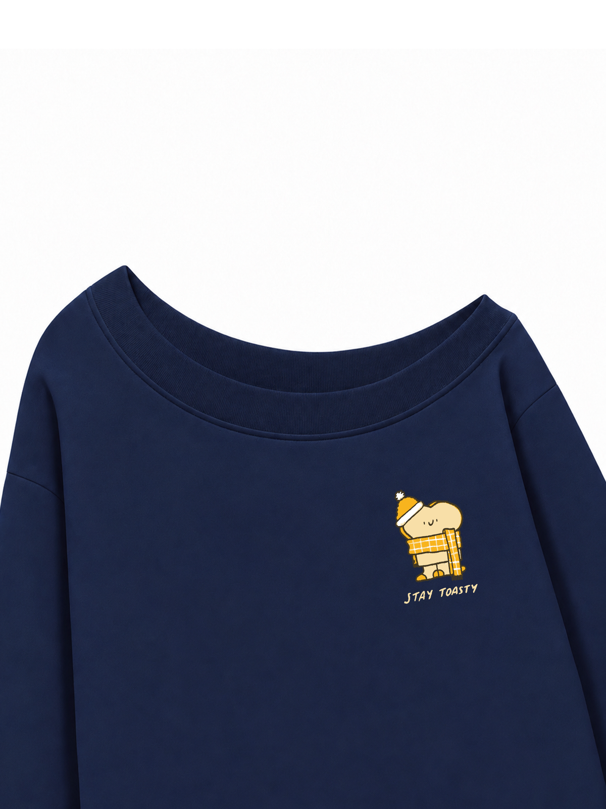 Áo Sweater Lệch Vai Nỉ Hai Da  Stay Toasty