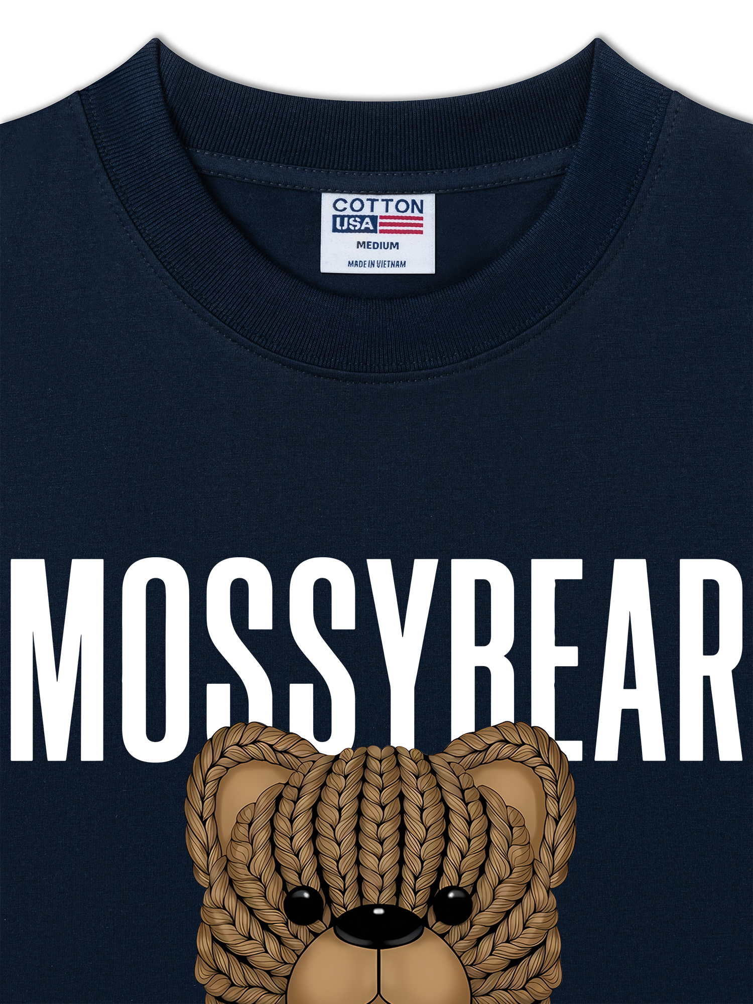 Áo Thun Relaxed Fit Mossy Bear Brown Bear