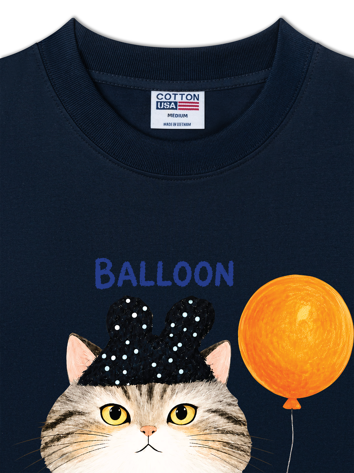 Áo Thun Relaxed Fit Soft Paw Meaw With Balloon