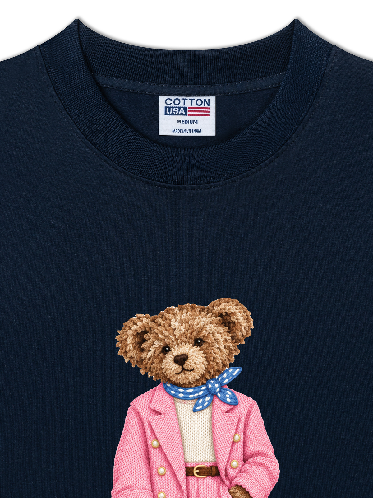 Áo Thun Relaxed Fit Bear Pink Vest