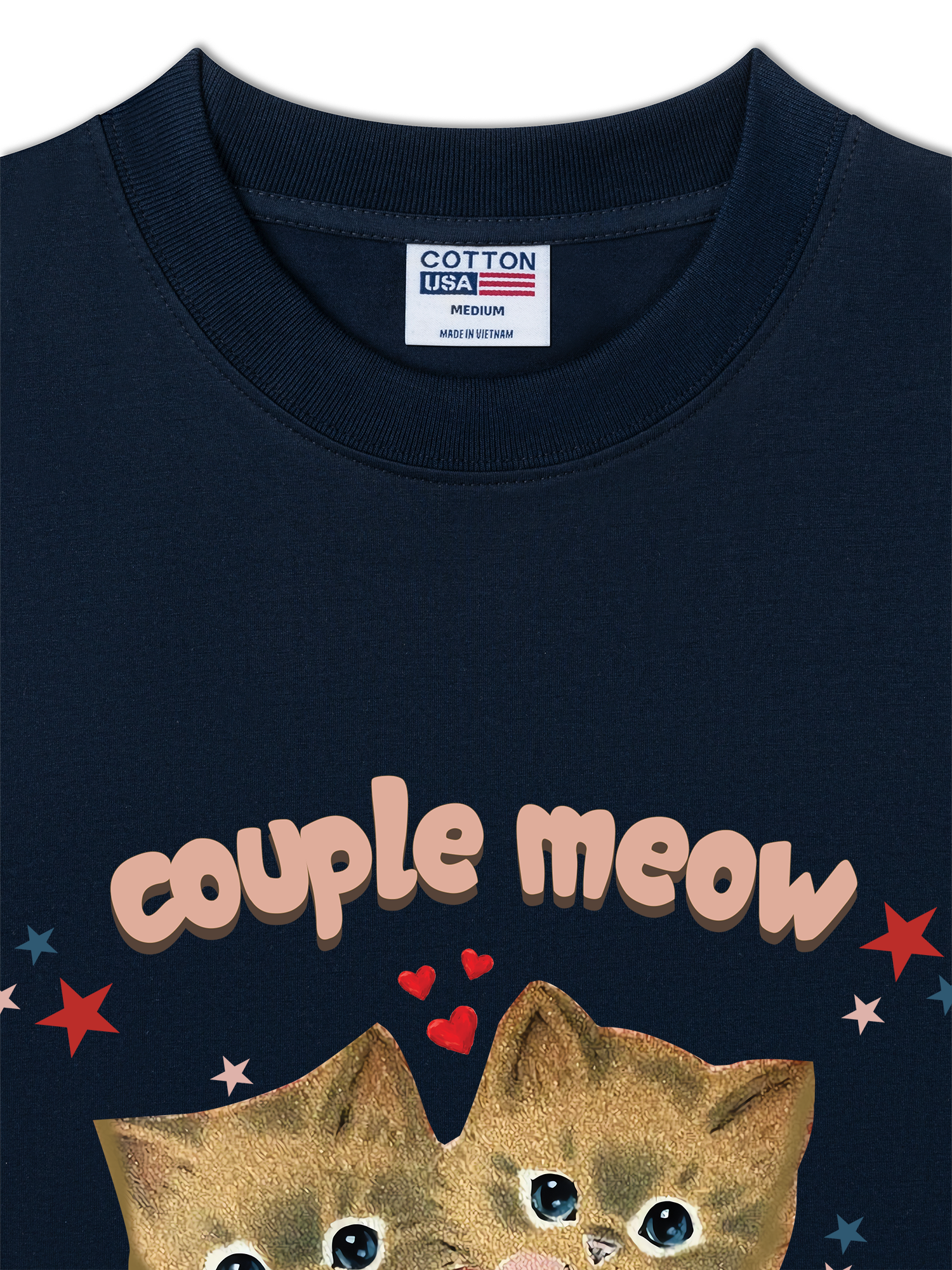 Áo Thun Relaxed Fit Soft Paw Couple Meow
