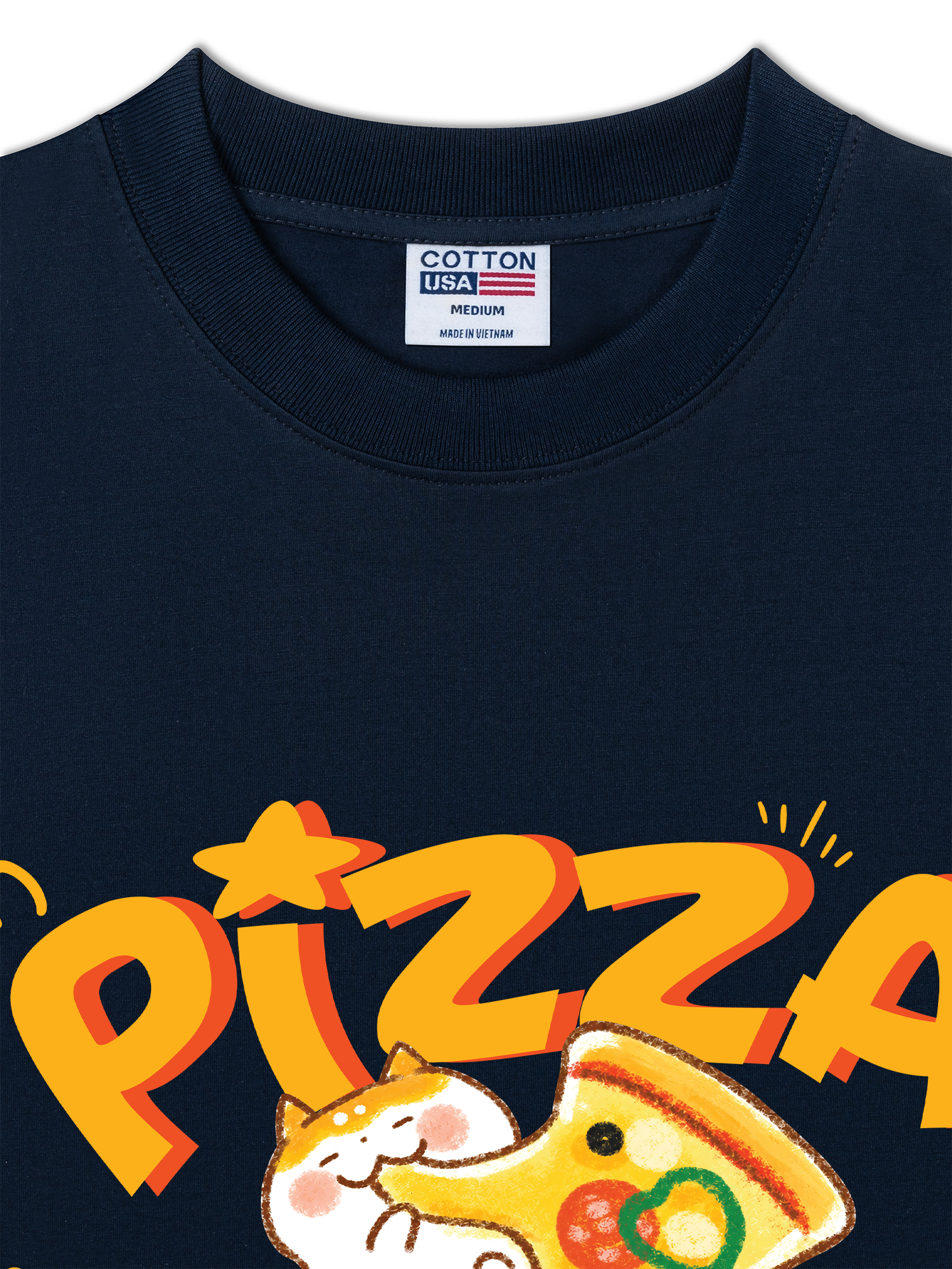 Áo Thun Relaxed Fit Yummy Mood Pizza