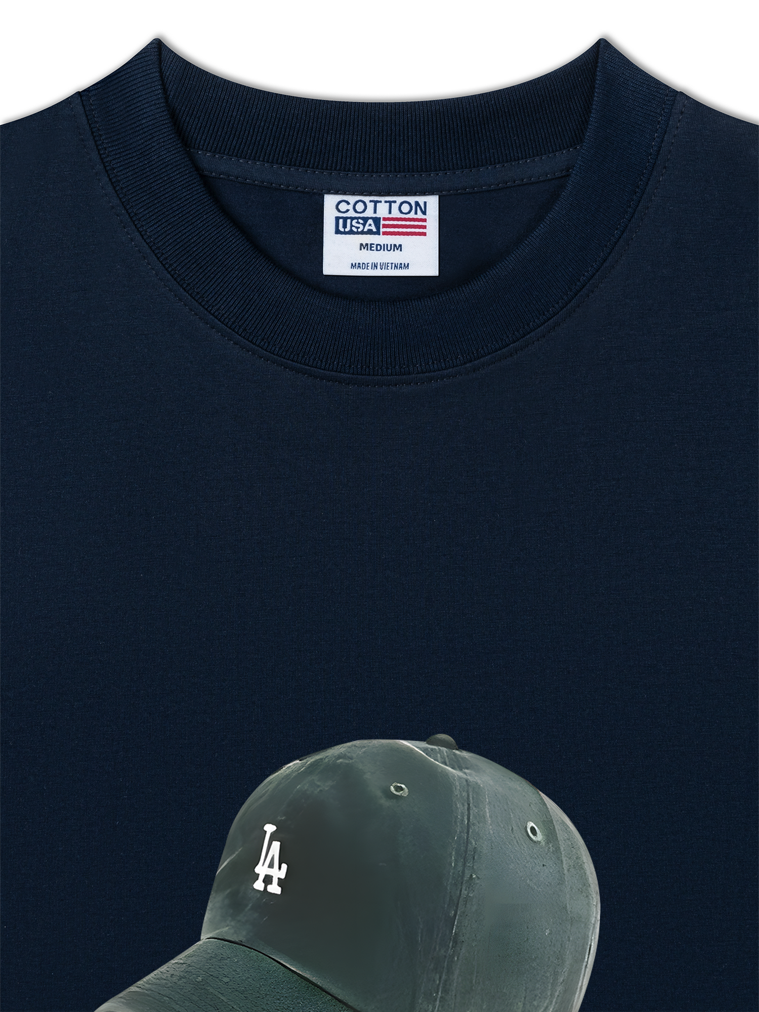 Áo Thun Relaxed Fit USA Los Ageles Green Hat