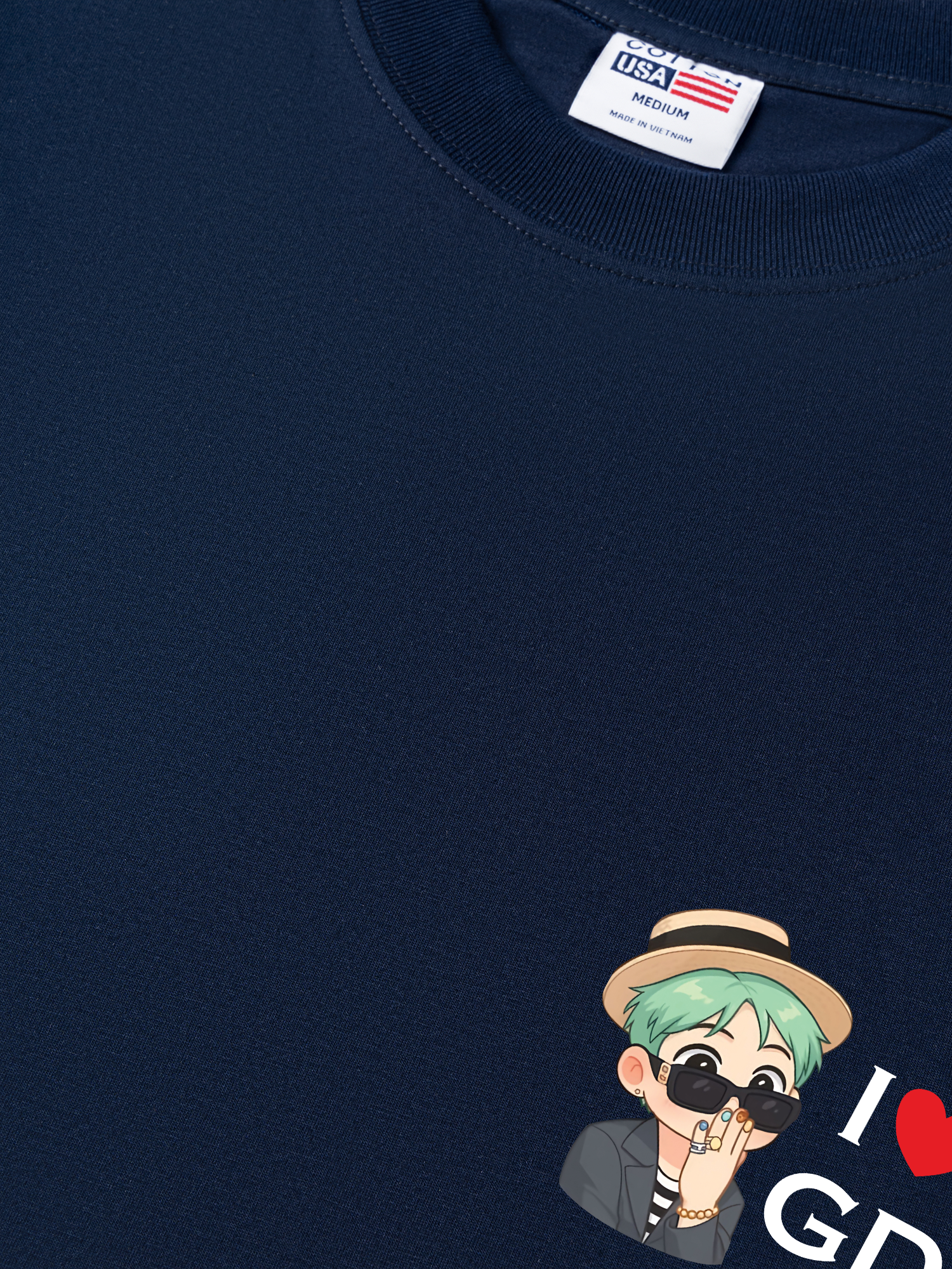Áo Thun Relaxed Fit Idol G Dragon Chibi I Love GD