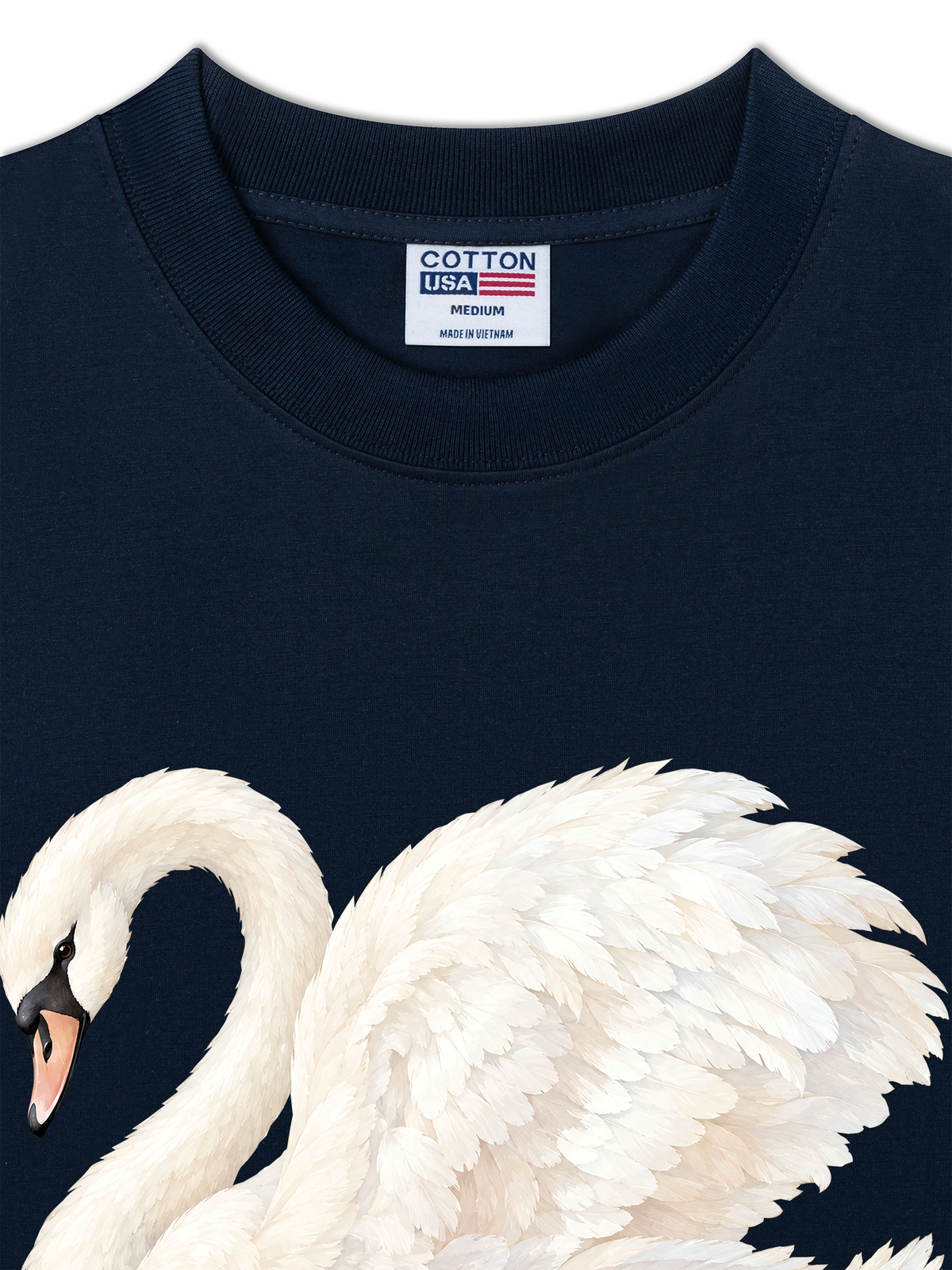 Áo Thun Relaxed Fit White Swan