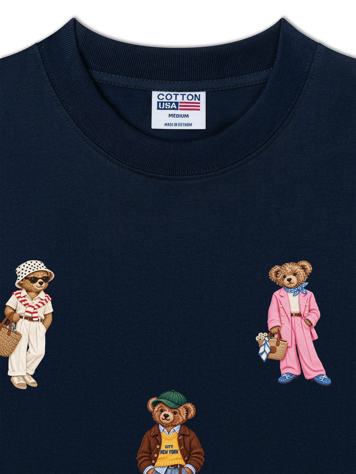 Áo Thun Relaxed Fit Vintage  Bear Town