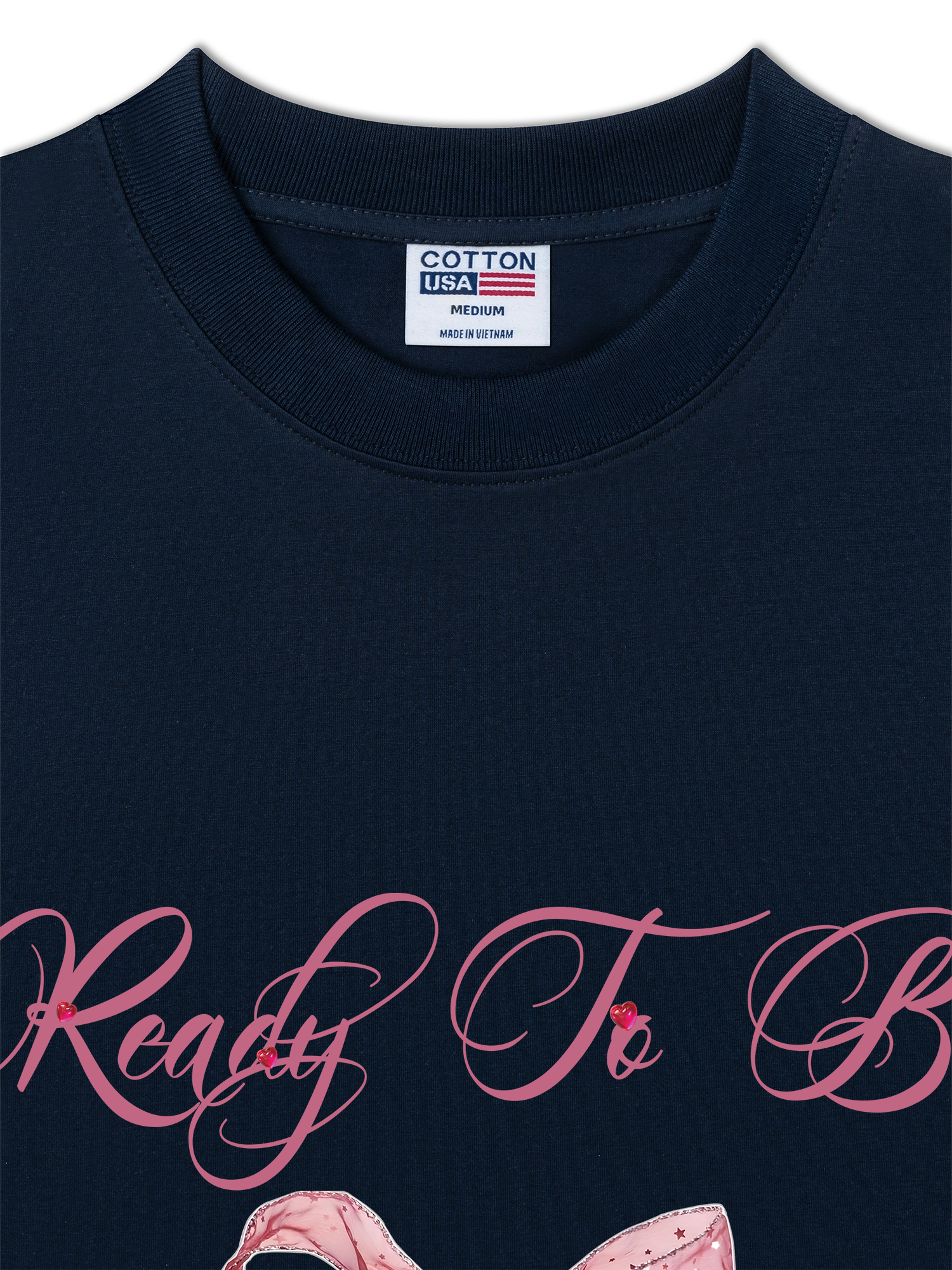 Áo Thun Relaxed Fit Bling Ribbon Ready To Be