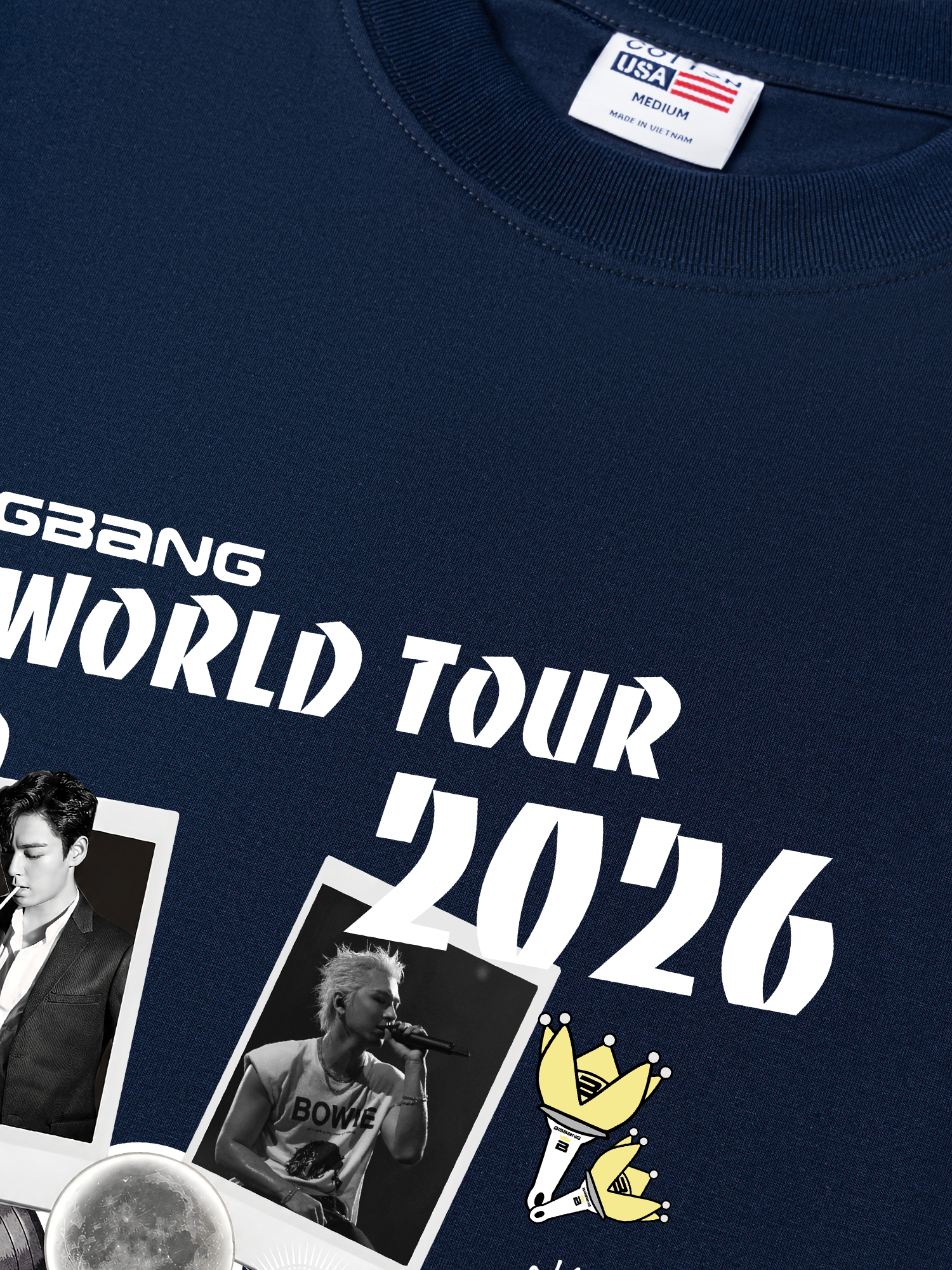 Áo Thun Relaxed Fit Idols Big Bang World Tour 2026