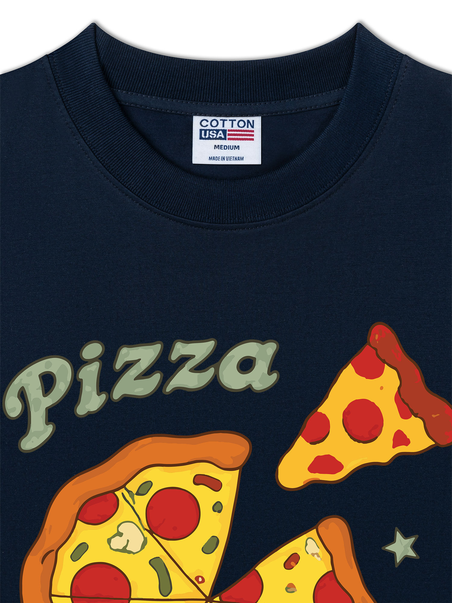 Áo Thun Relaxed Fit Yummy Mood Pizza Person