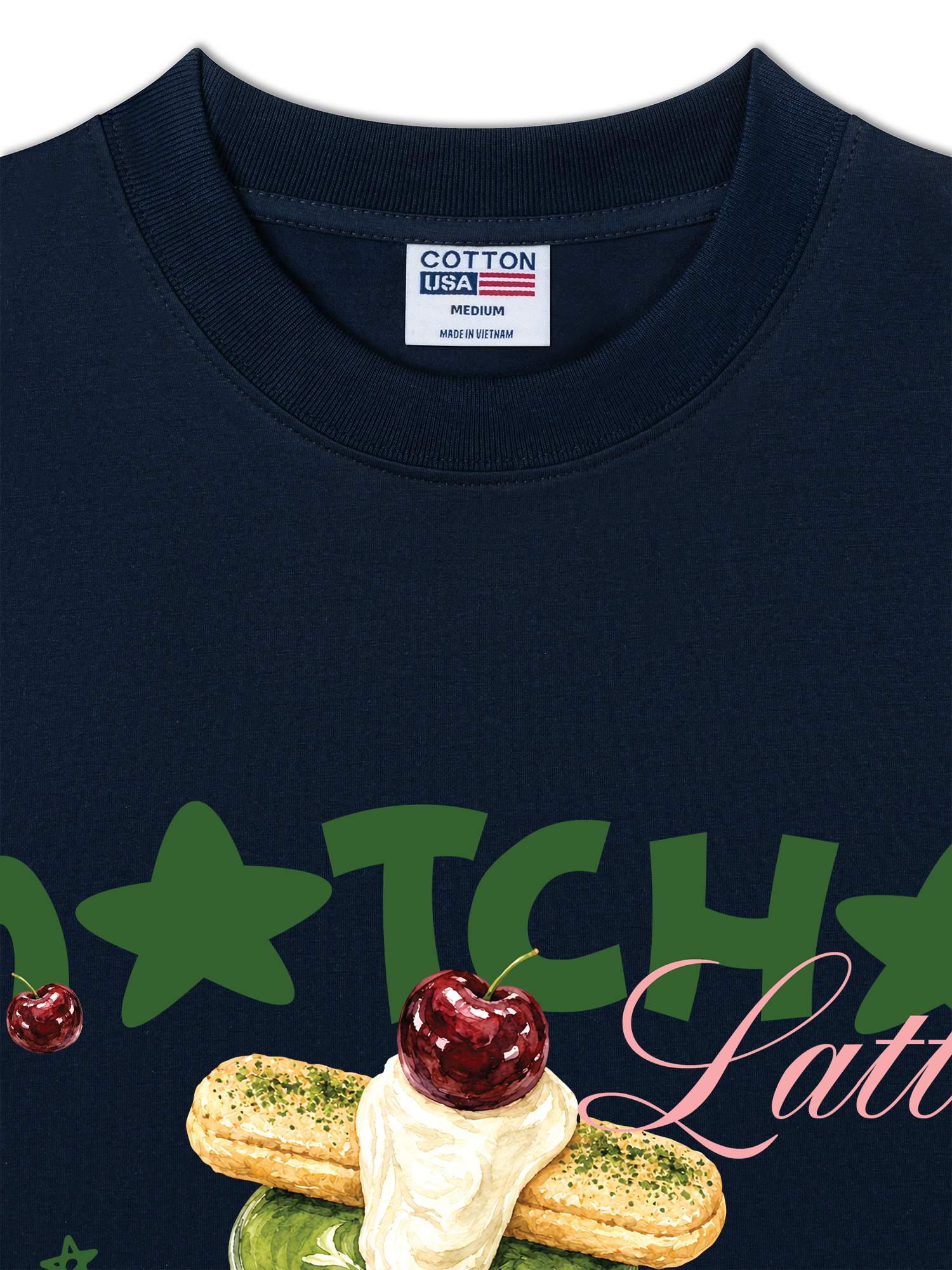 Áo Thun Relaxed Fit Daily Cup Matcha Latte Kem Cheese