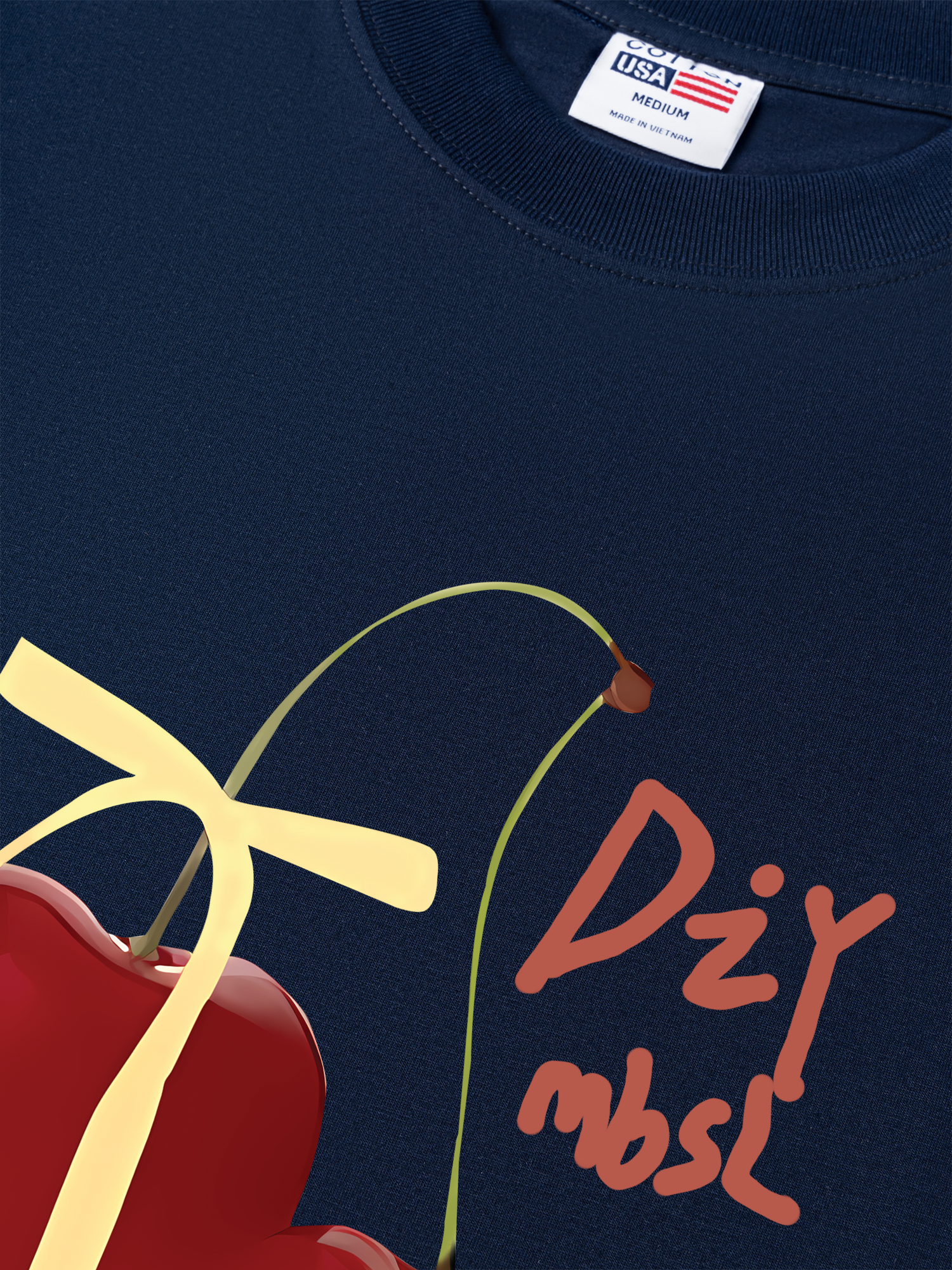 Áo Thun Relaxed Fit Cherry Yellow Bow