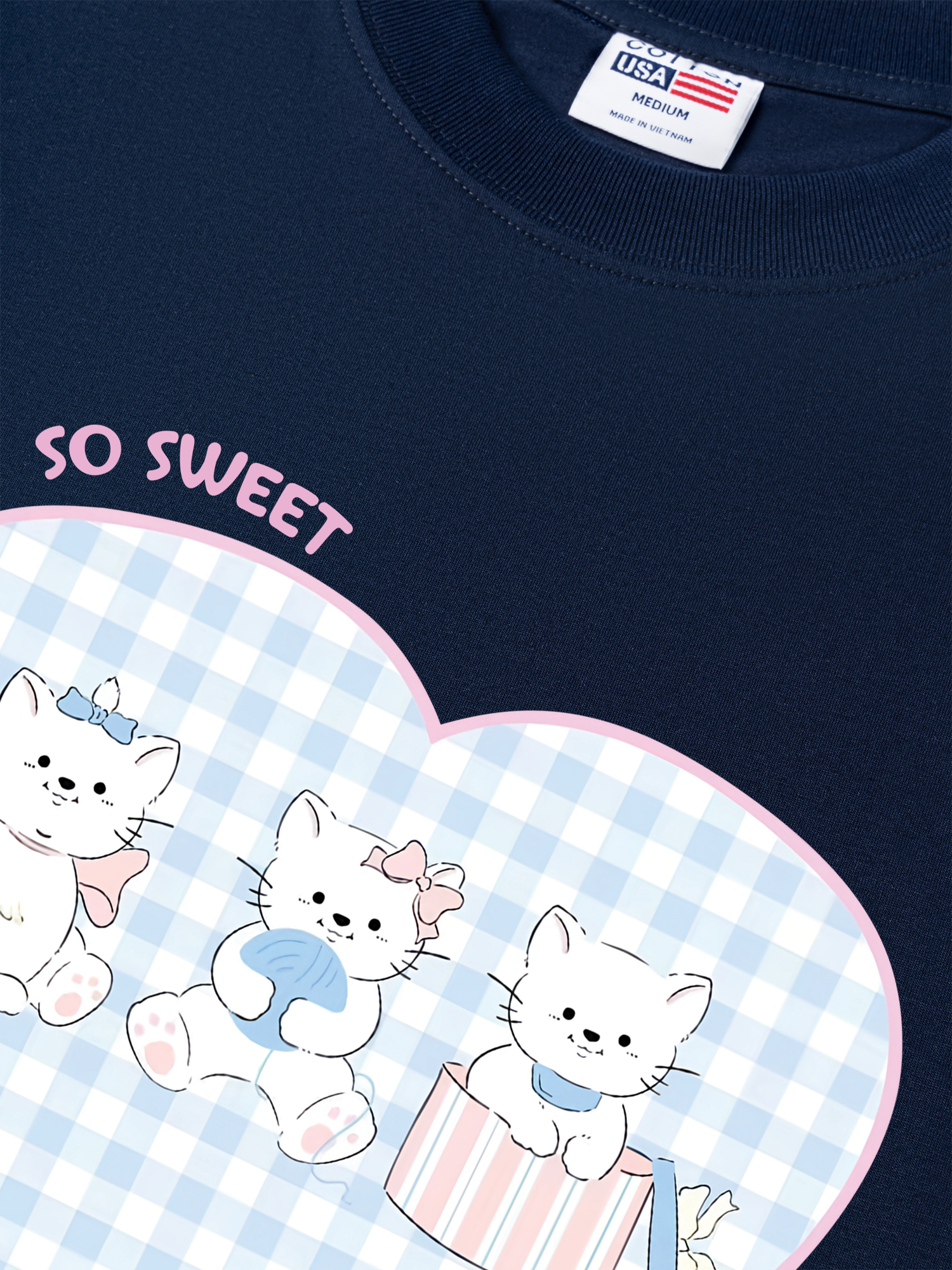 Áo Thun Relaxed Fit So Sweet Baby Cat