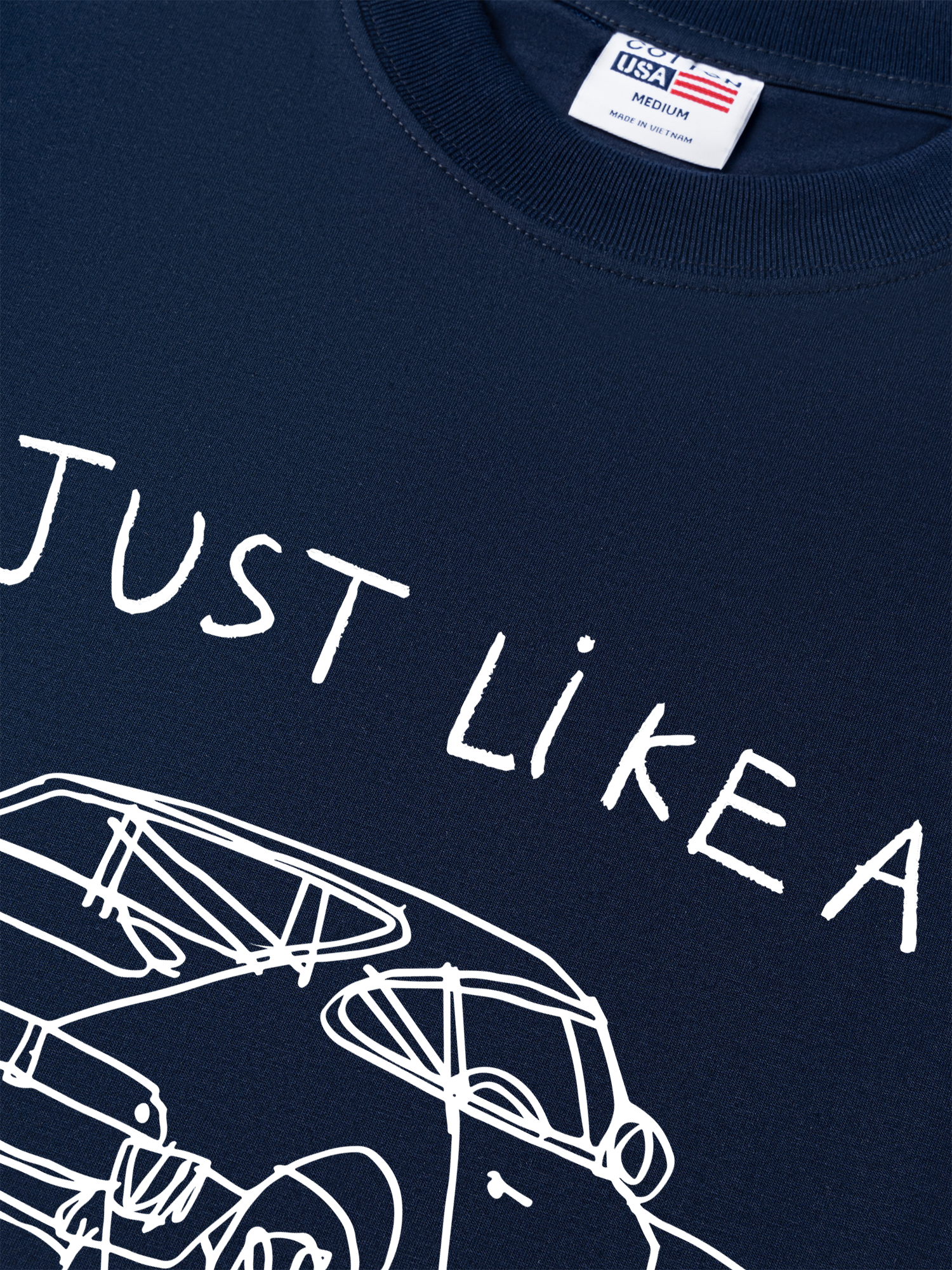 Áo Thun Relaxed Fit Classic Car Black And White