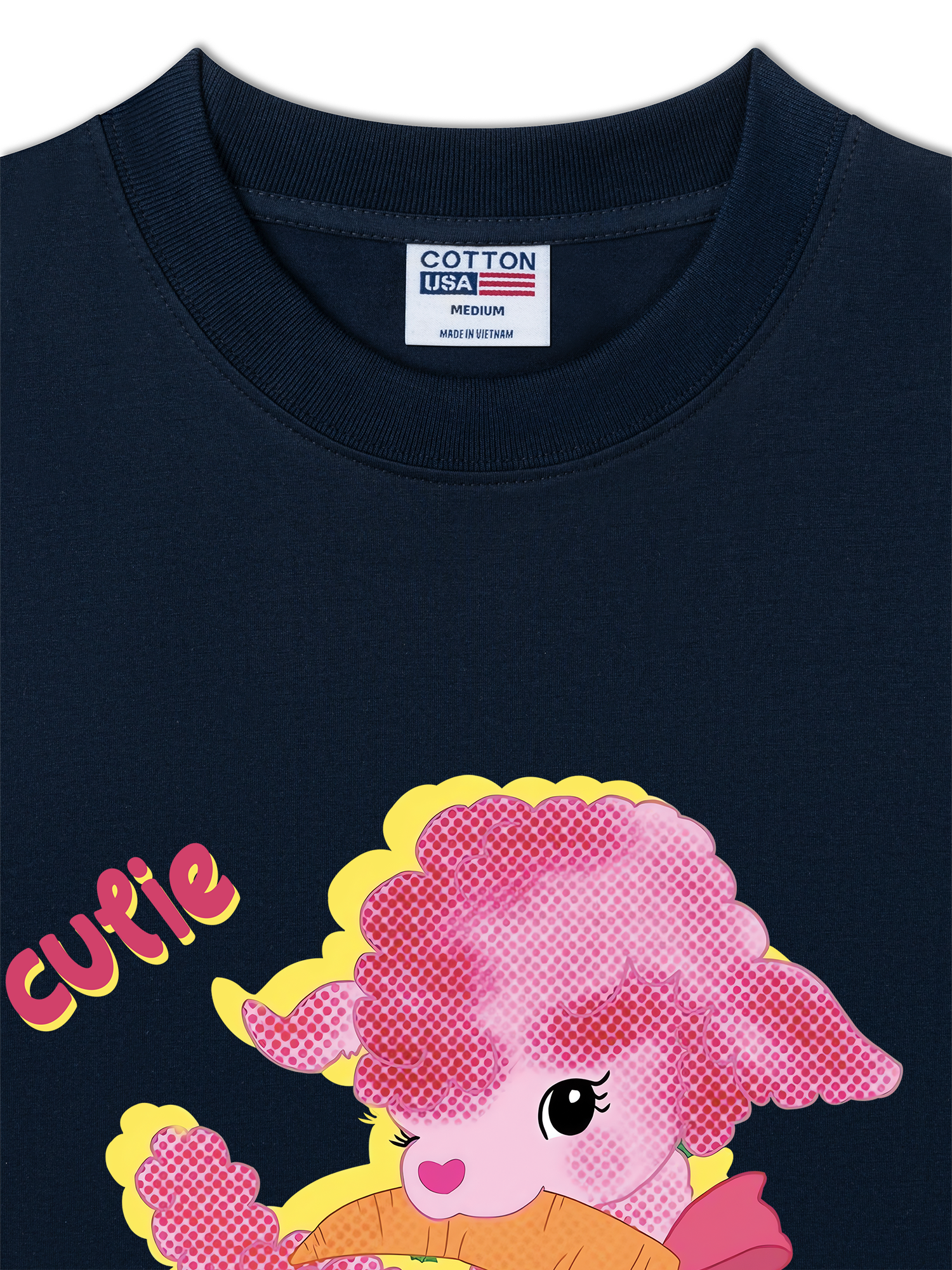 Áo Thun Relaxed Fit Soft Paw Cute Pink Sheep