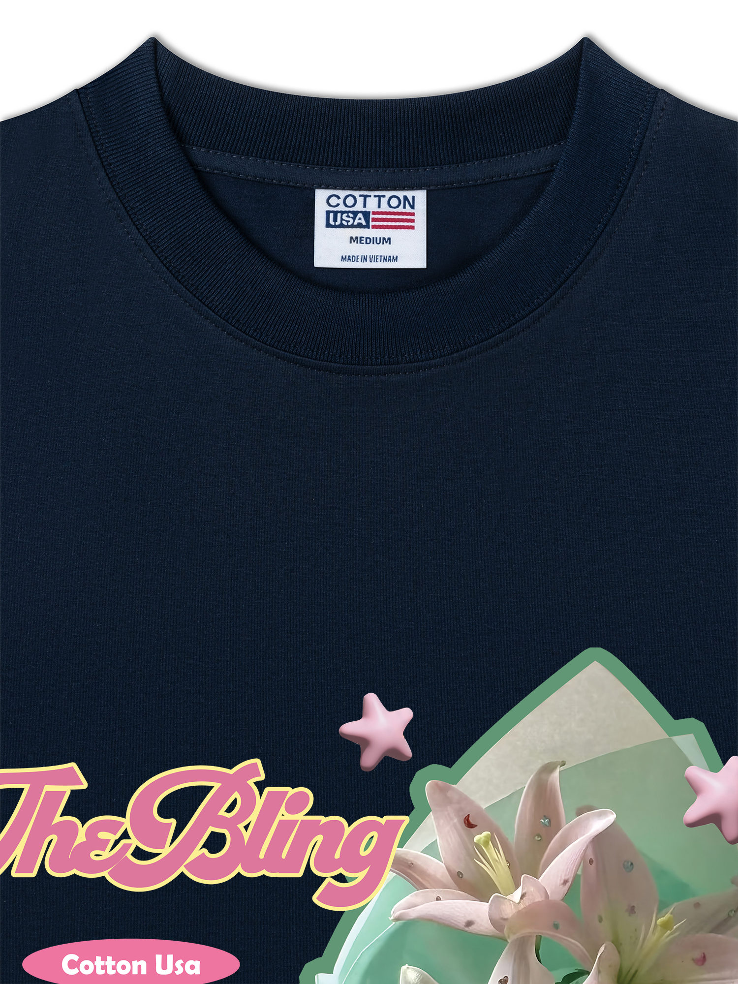 Áo Thun Relaxed Fit Bling The Bling Pink Lily