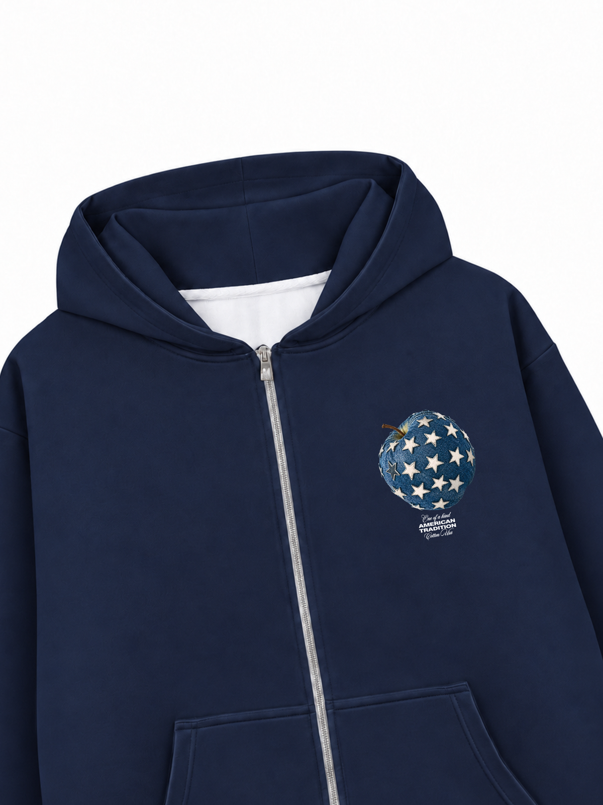 Áo Hoodie Zip Nỉ Hai Da Jeans Star Apple