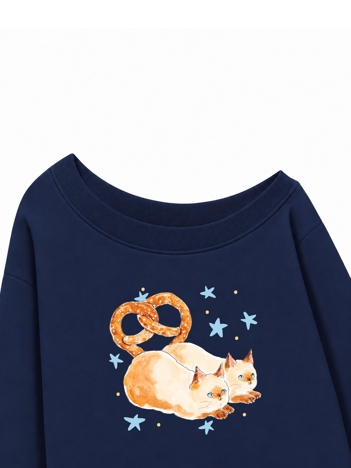 Áo Sweater Lệch Vai Nỉ Hai Da Bread Cat