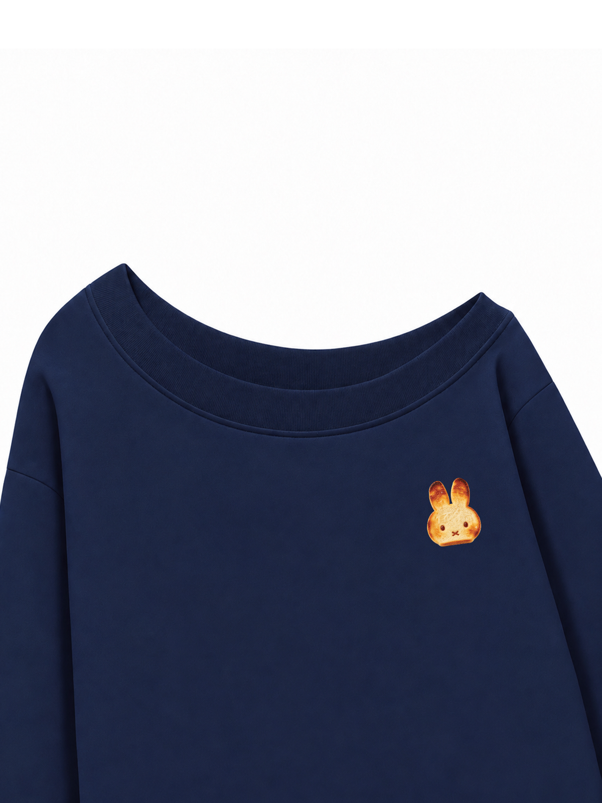 Áo Sweater Lệch Vai Nỉ Hai Da  Bunny Bread